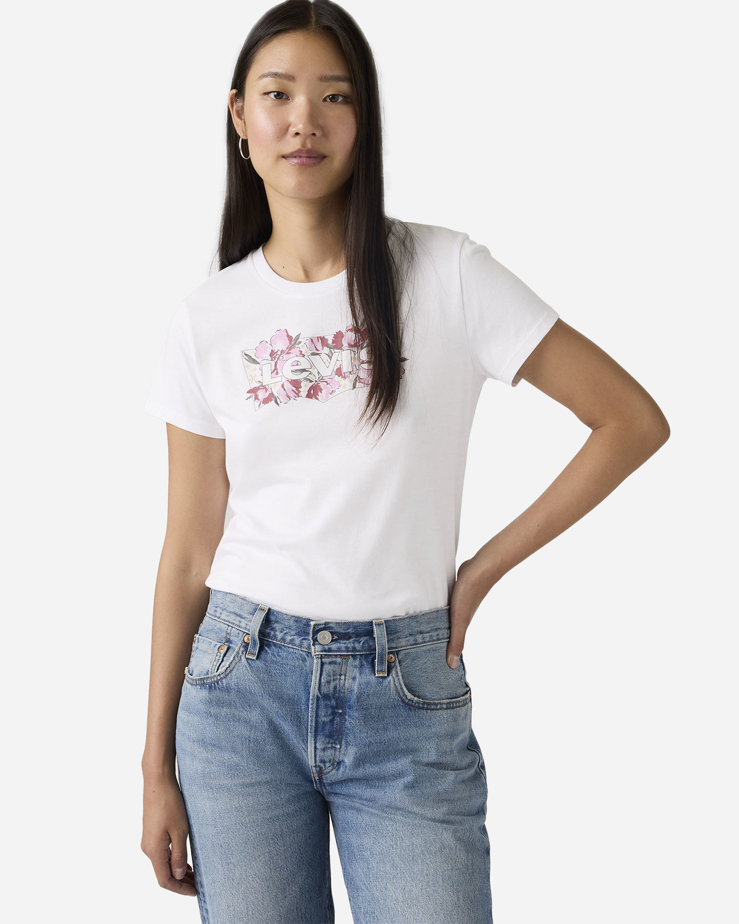 T-shirt LEVI'S LOGO BATWING FLORAL W - Bianco - 2 | Cisalfa Sport