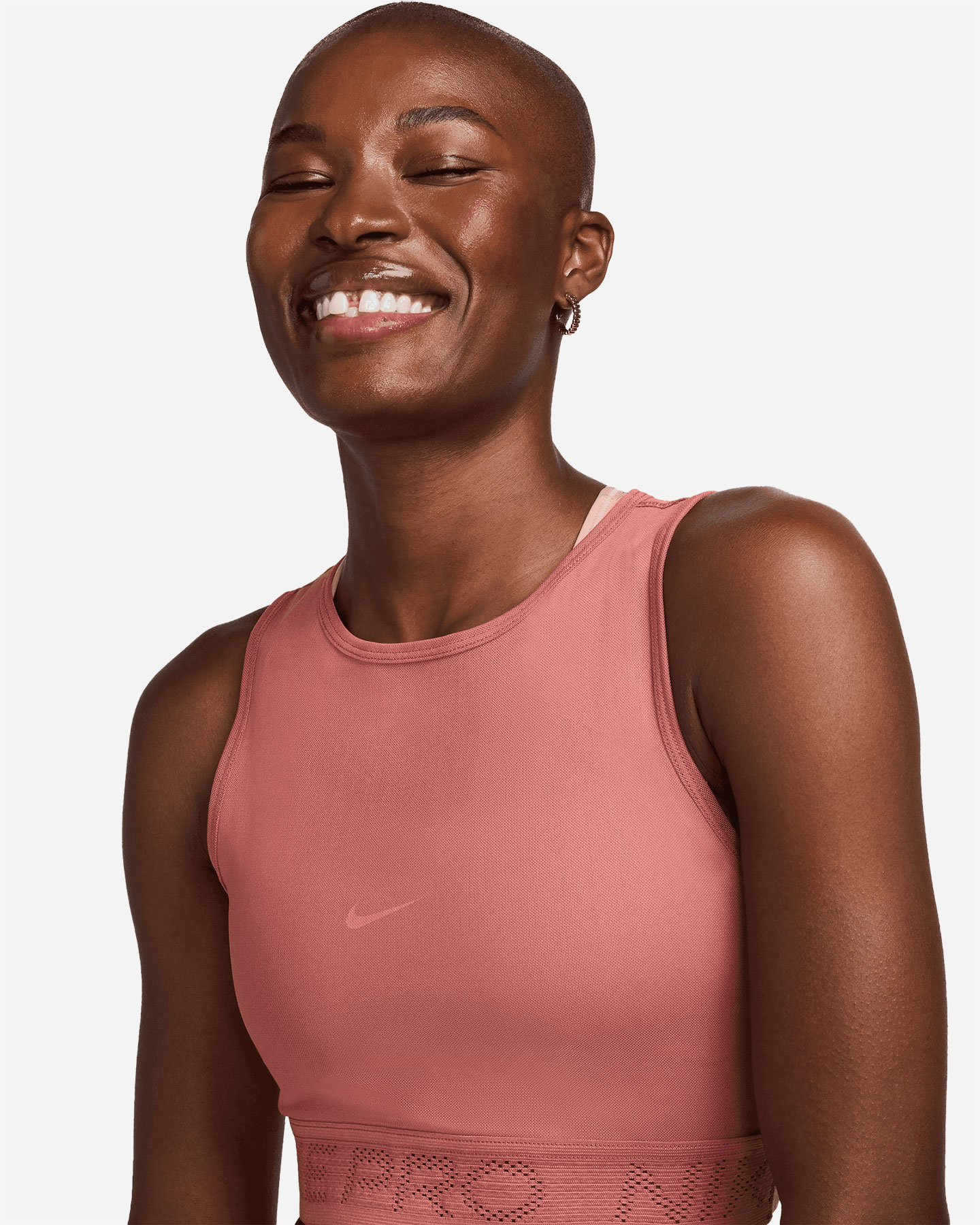 Canotta training NIKE PRO CROP W - Rosa - 4 | Cisalfa Sport