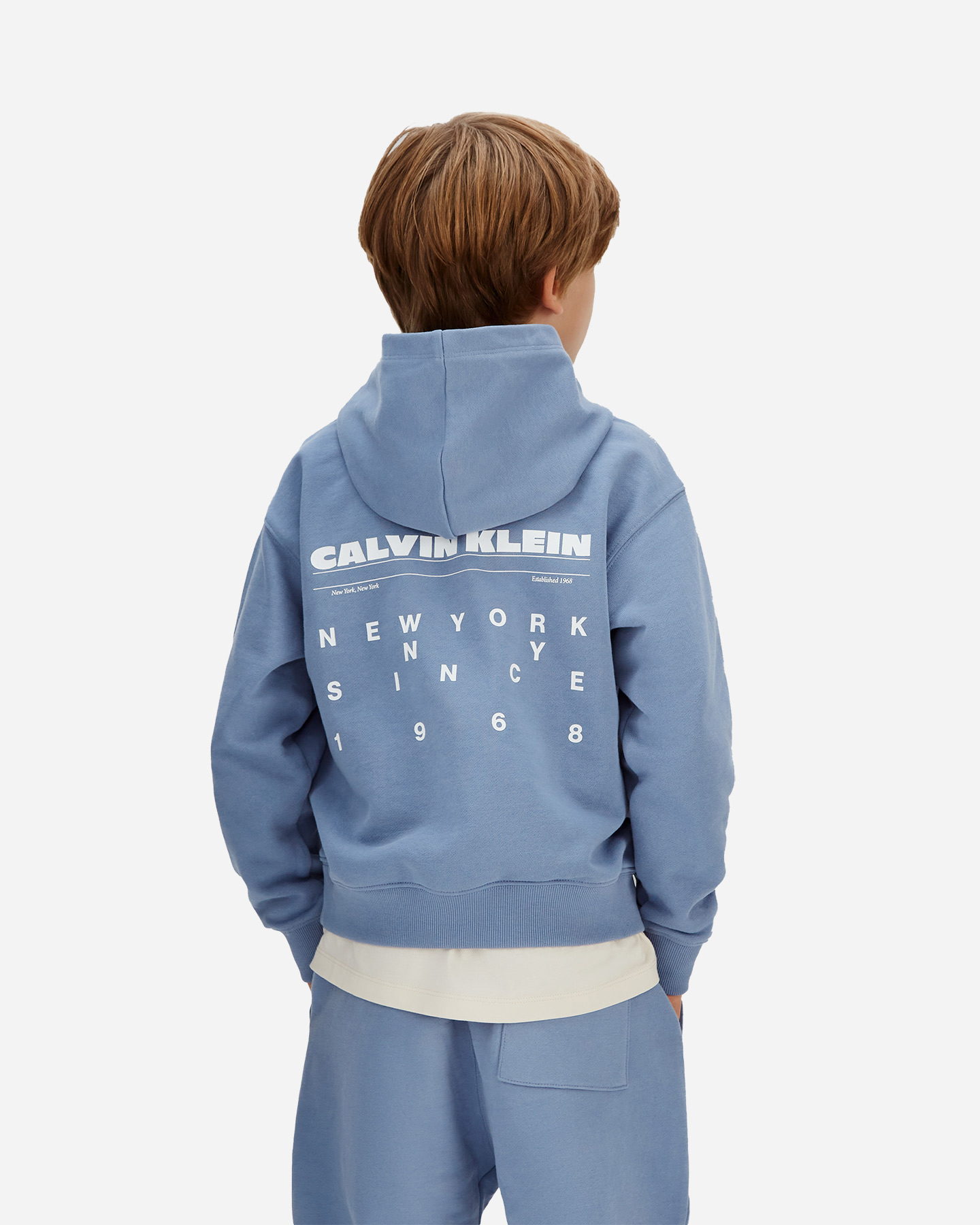 Felpa CALVIN KLEIN JEANS BASIC JR - Blu - 2 | Cisalfa Sport