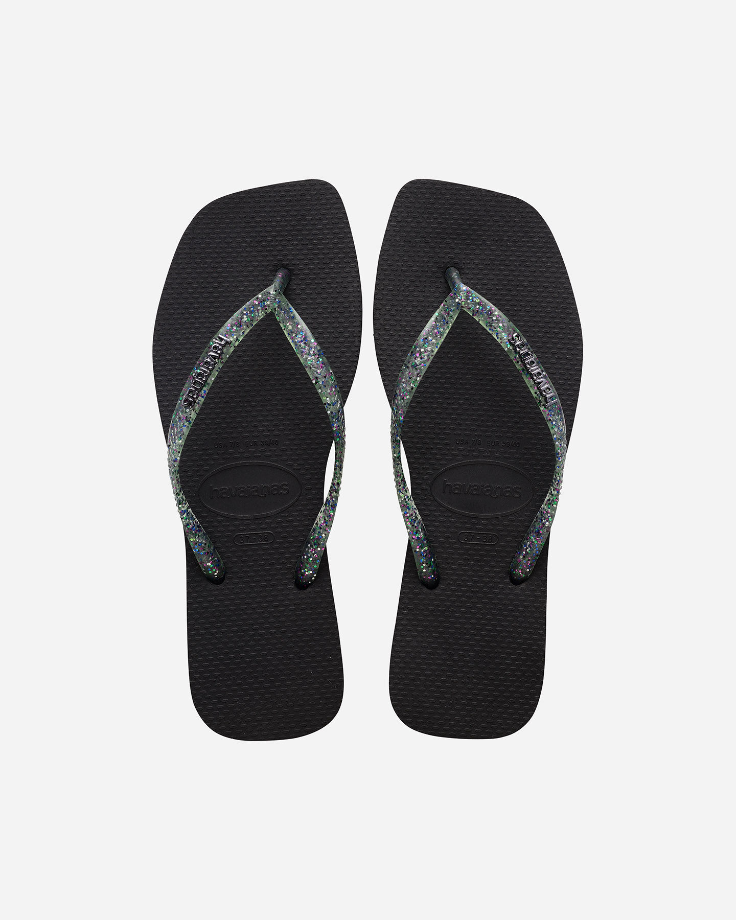 Infradito HAVAIANAS SLIM SQUARE LOGO METALLIC W - Nero - 0 | Cisalfa Sport
