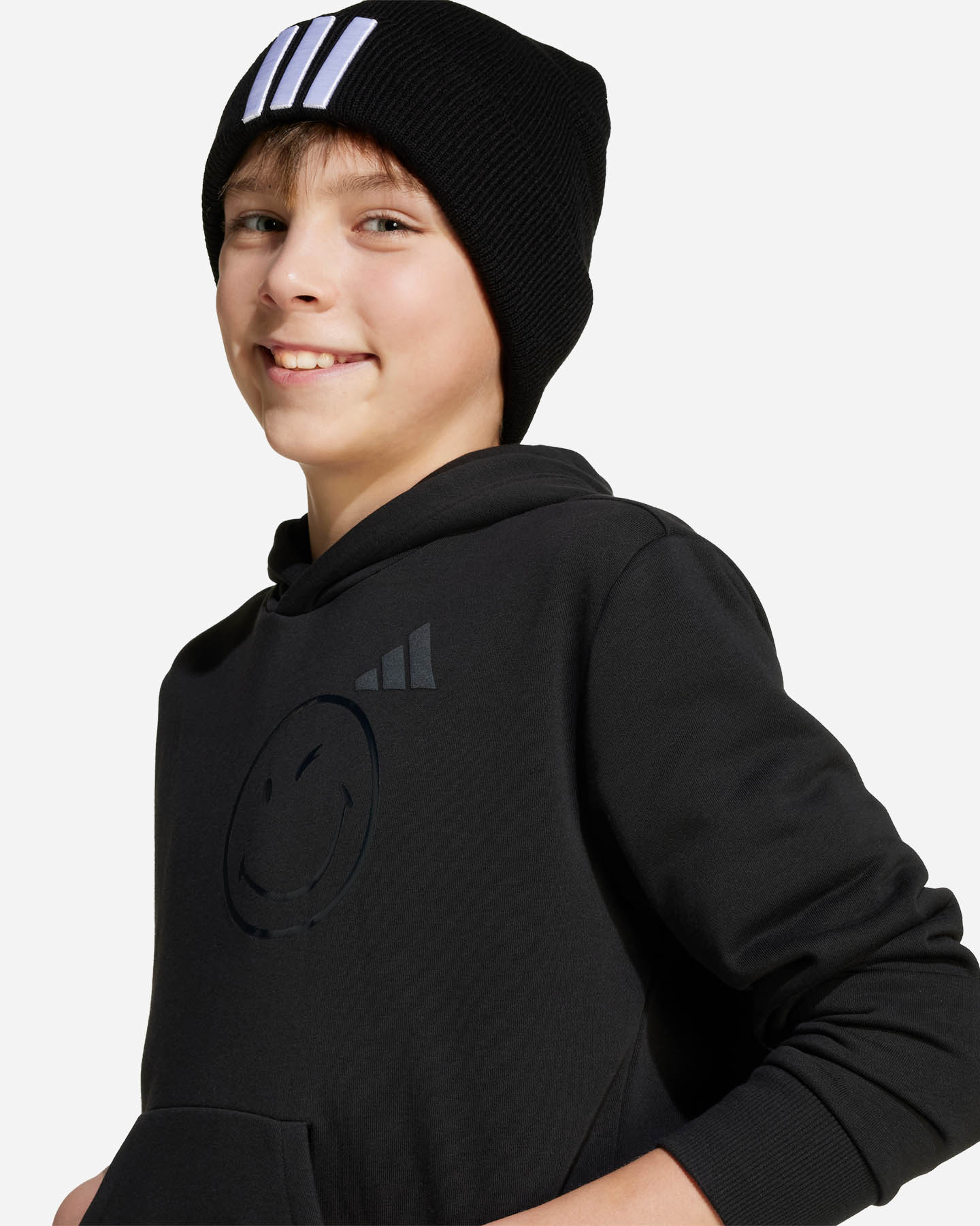 Felpa ADIDAS SMILE JR - Nero - 4 | Cisalfa Sport