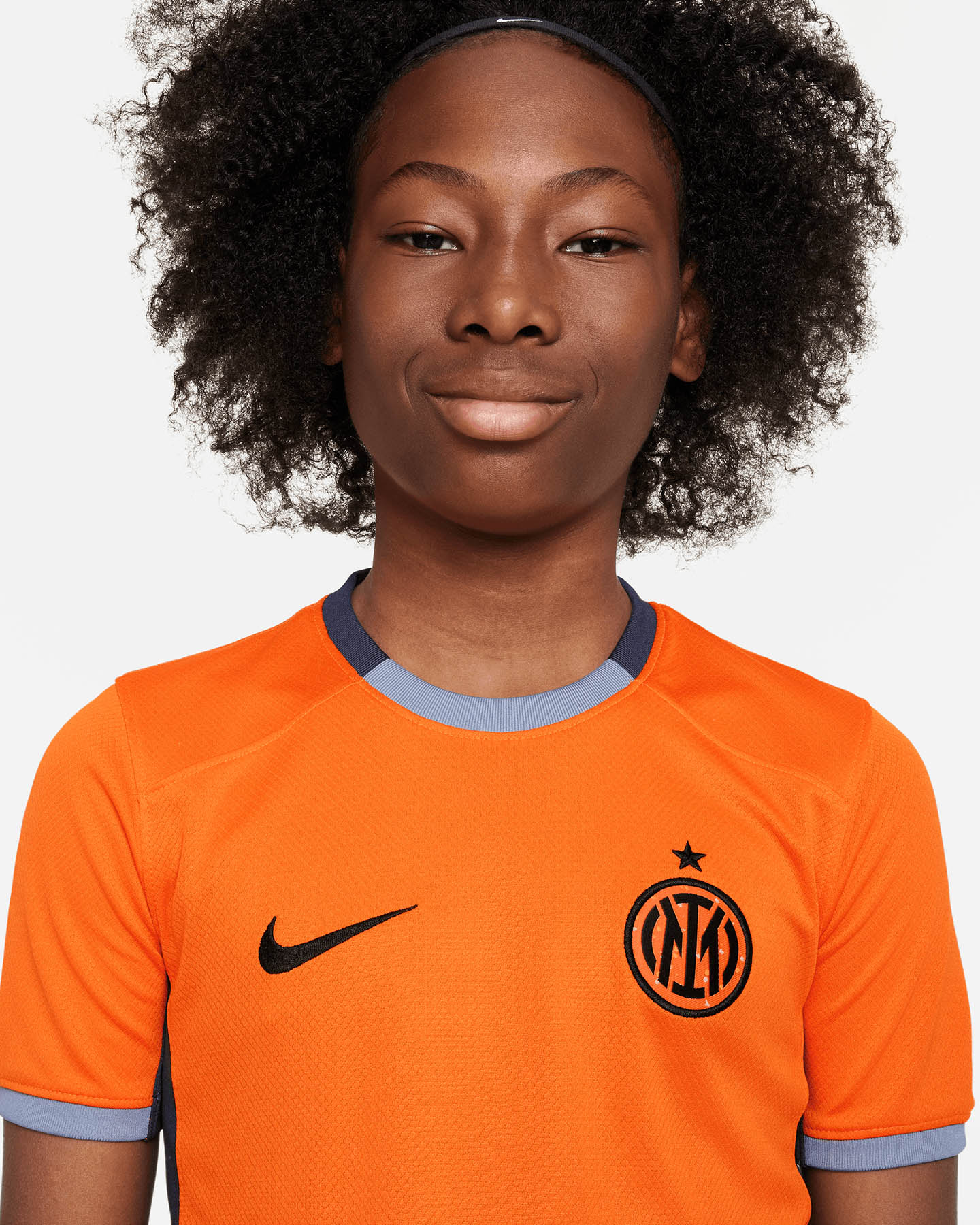 Maglia calcio ufficiale NIKE DRI FIT INTER THIRD 23-24 JR - Arancione - 3 | Cisalfa Sport