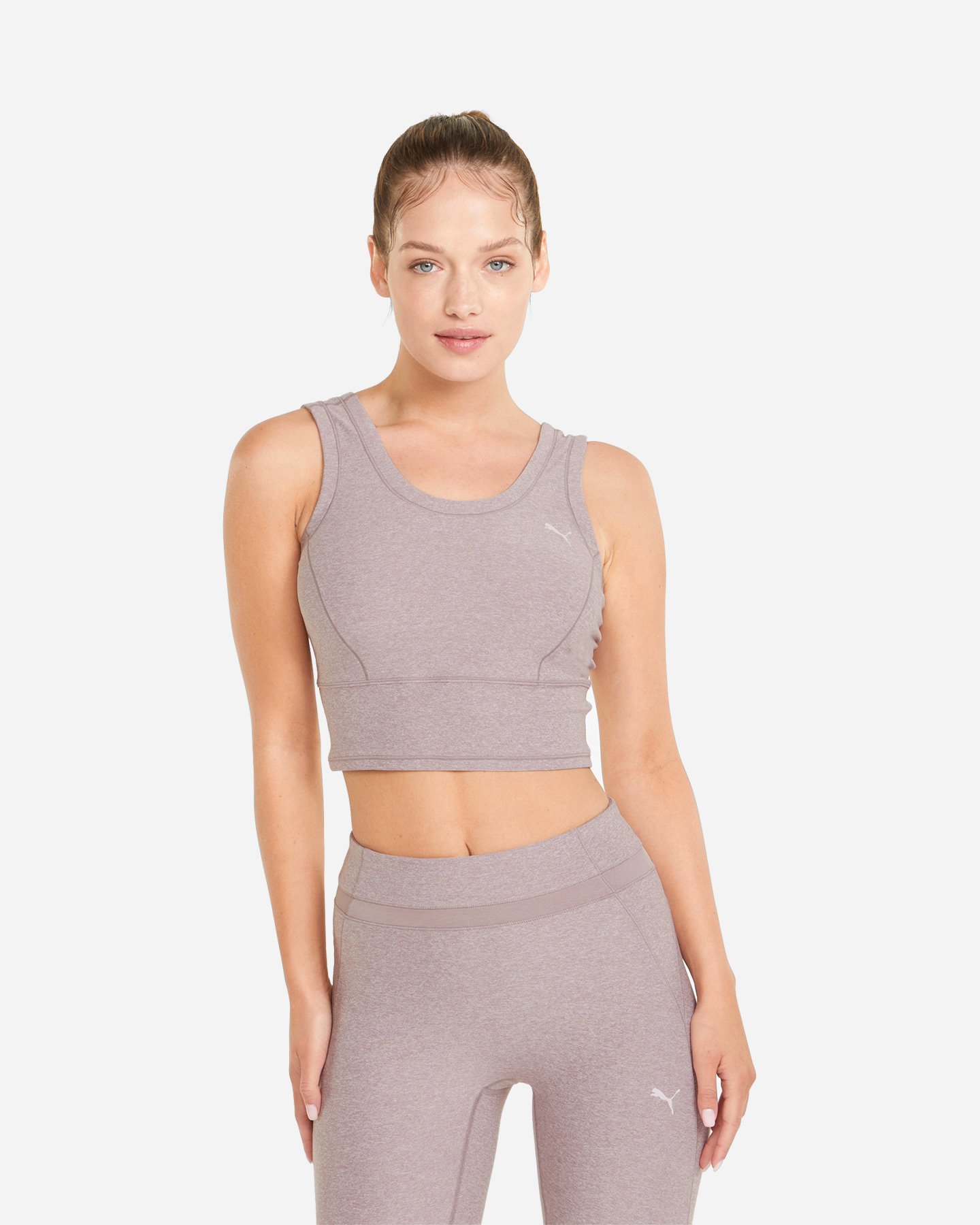 Canotta training PUMA STUDIO YOGINI LUXE CROP W - Rosa - 2 | Cisalfa Sport