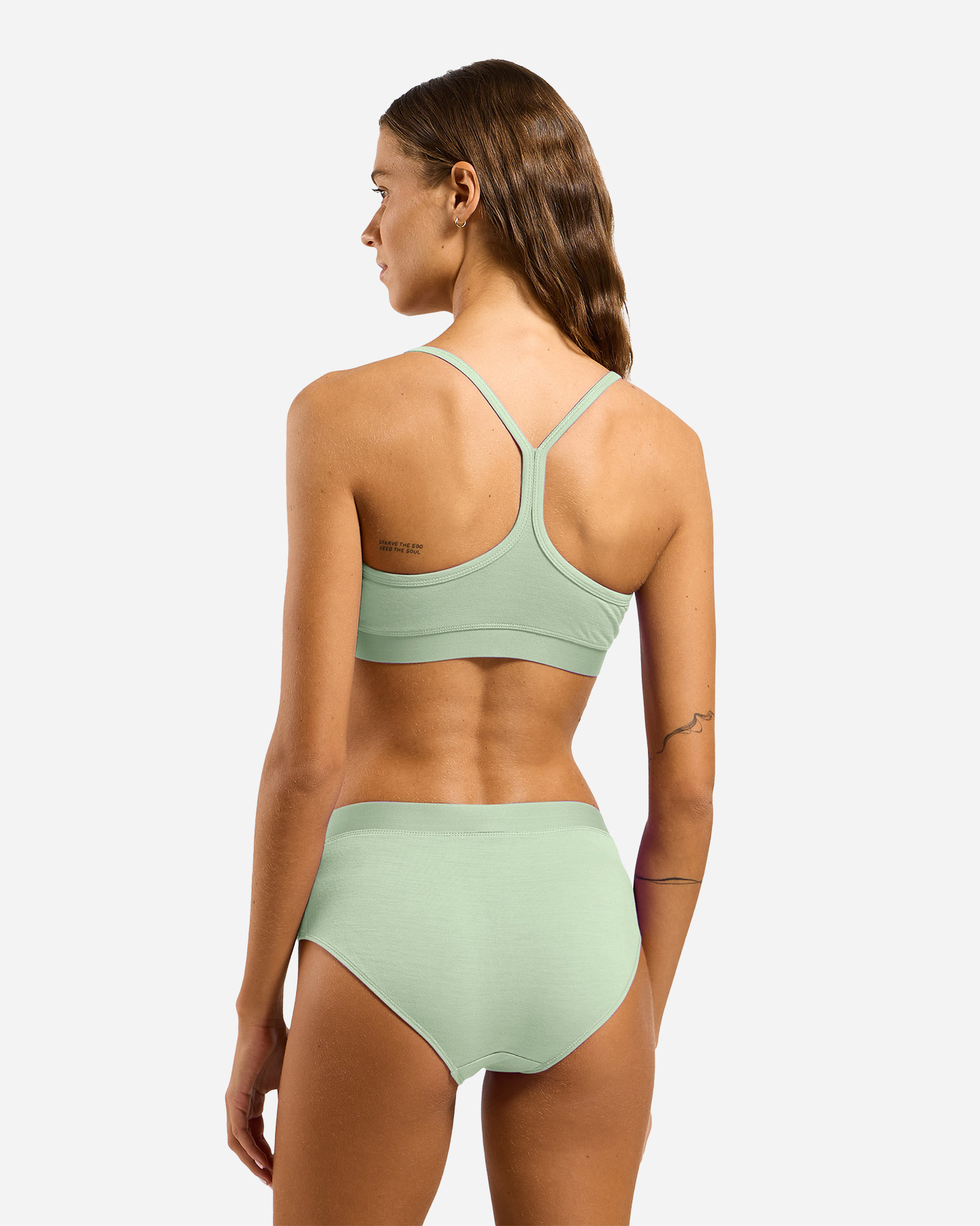 Reggiseno sportivo ODLO MERINO SOFT W - Verde - 3 | Cisalfa Sport