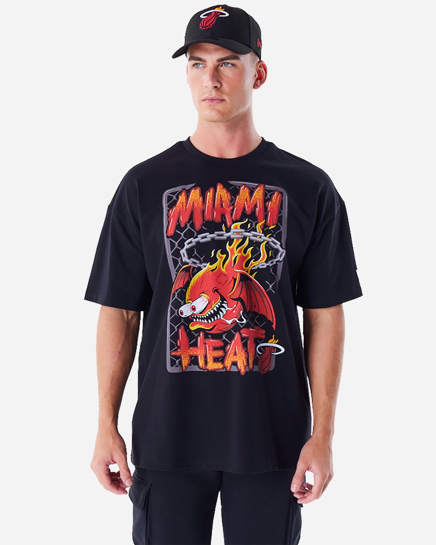 T shirt nba NEW ERA DROP SHOULDER HEAT M - Nero - 0 | Cisalfa Sport