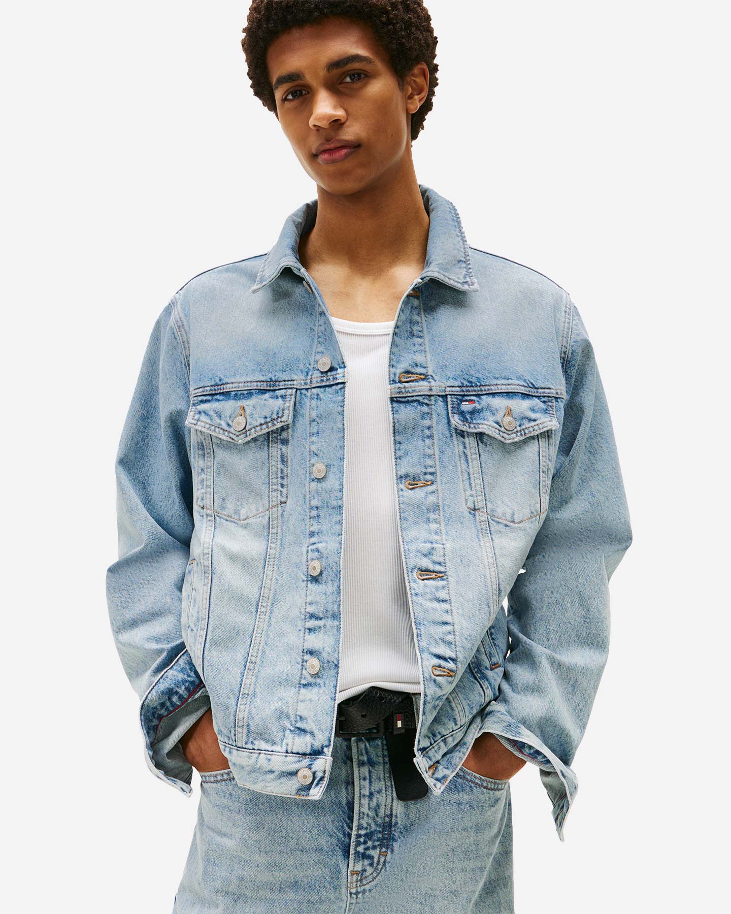 Giubbotto TOMMY HILFIGER RYAN BIG LOGO M - Denim - 3 | Cisalfa Sport