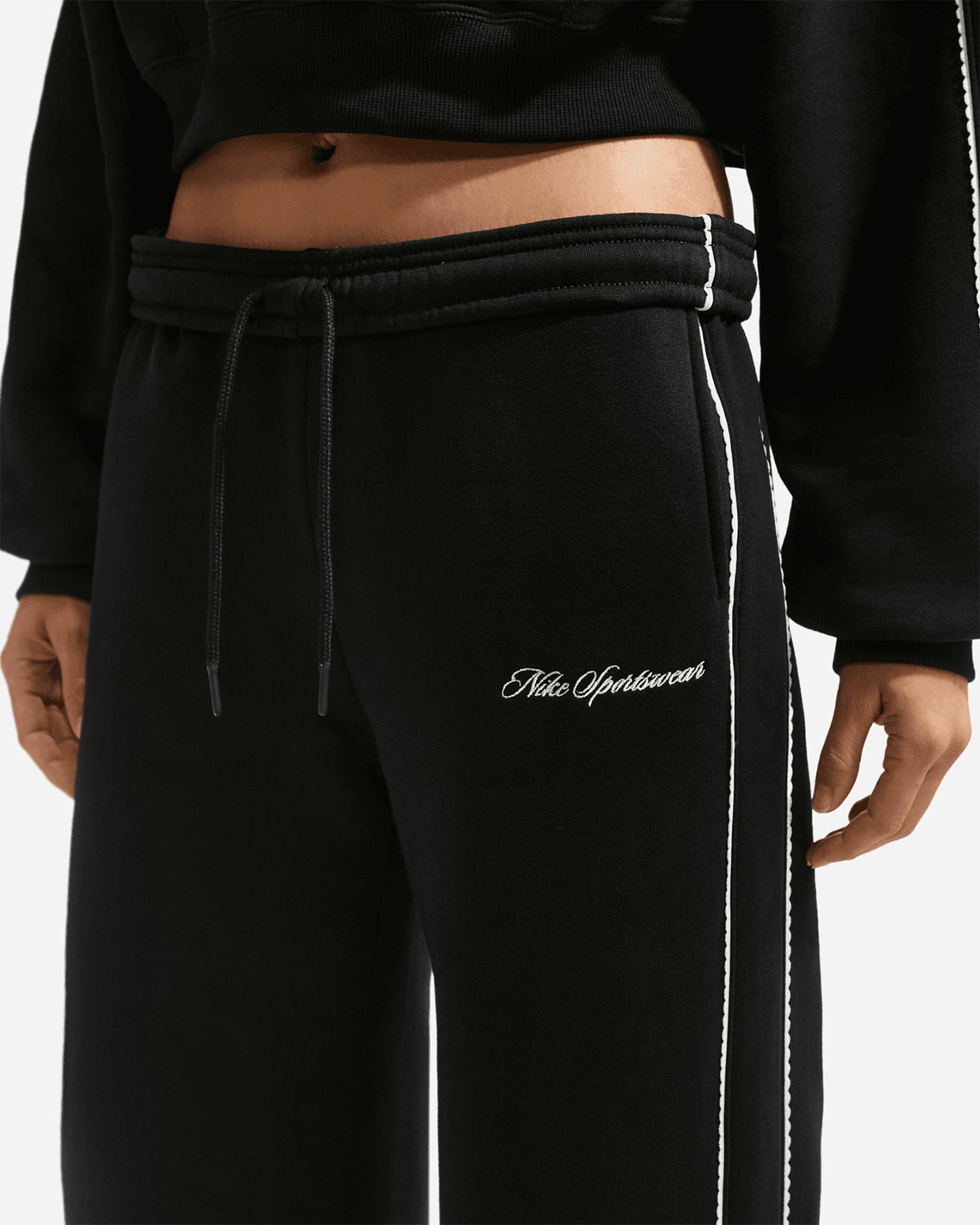 Pantalone training NIKE WIDE LEG SCLOP W - Nero - 4 | Cisalfa Sport