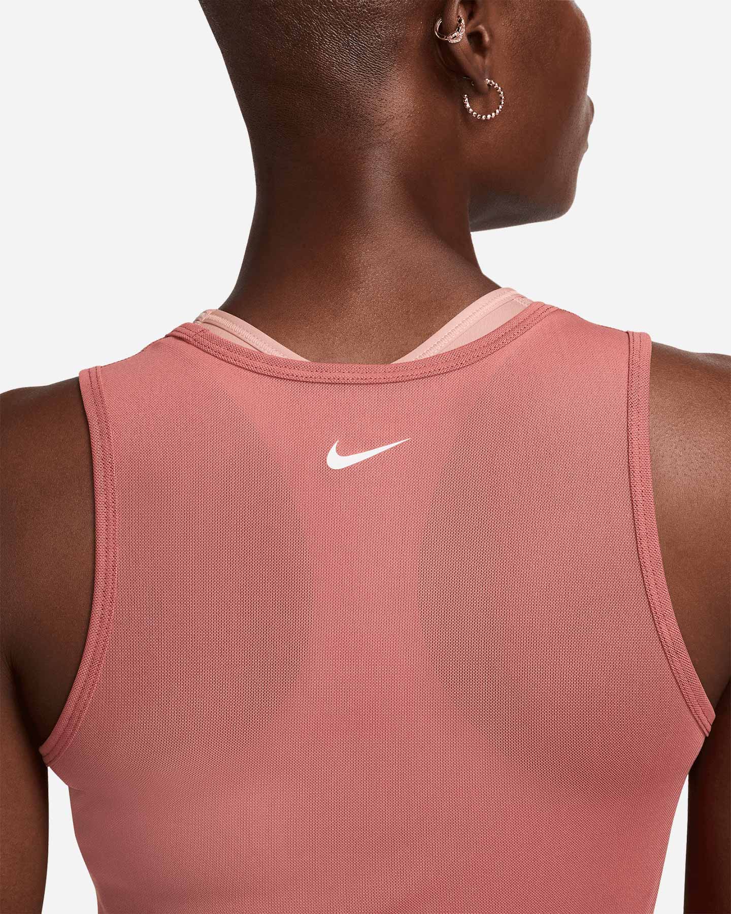 Canotta training NIKE PRO CROP W - Rosa - 5 | Cisalfa Sport