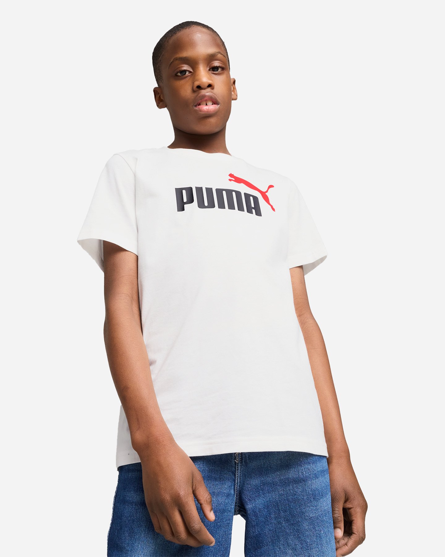 T-shirt PUMA ESSENTIALS BIG LOGO JR - Bianco - 2 | Cisalfa Sport
