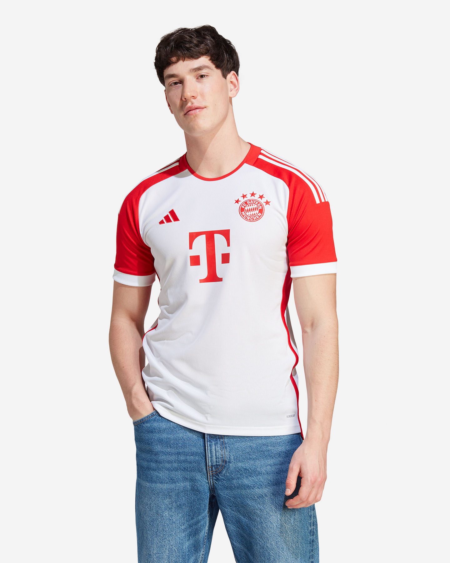 Maglia calcio ufficiale ADIDAS BAYERN MONACO HOME 23-24 M - Bianco - 2 | Cisalfa Sport