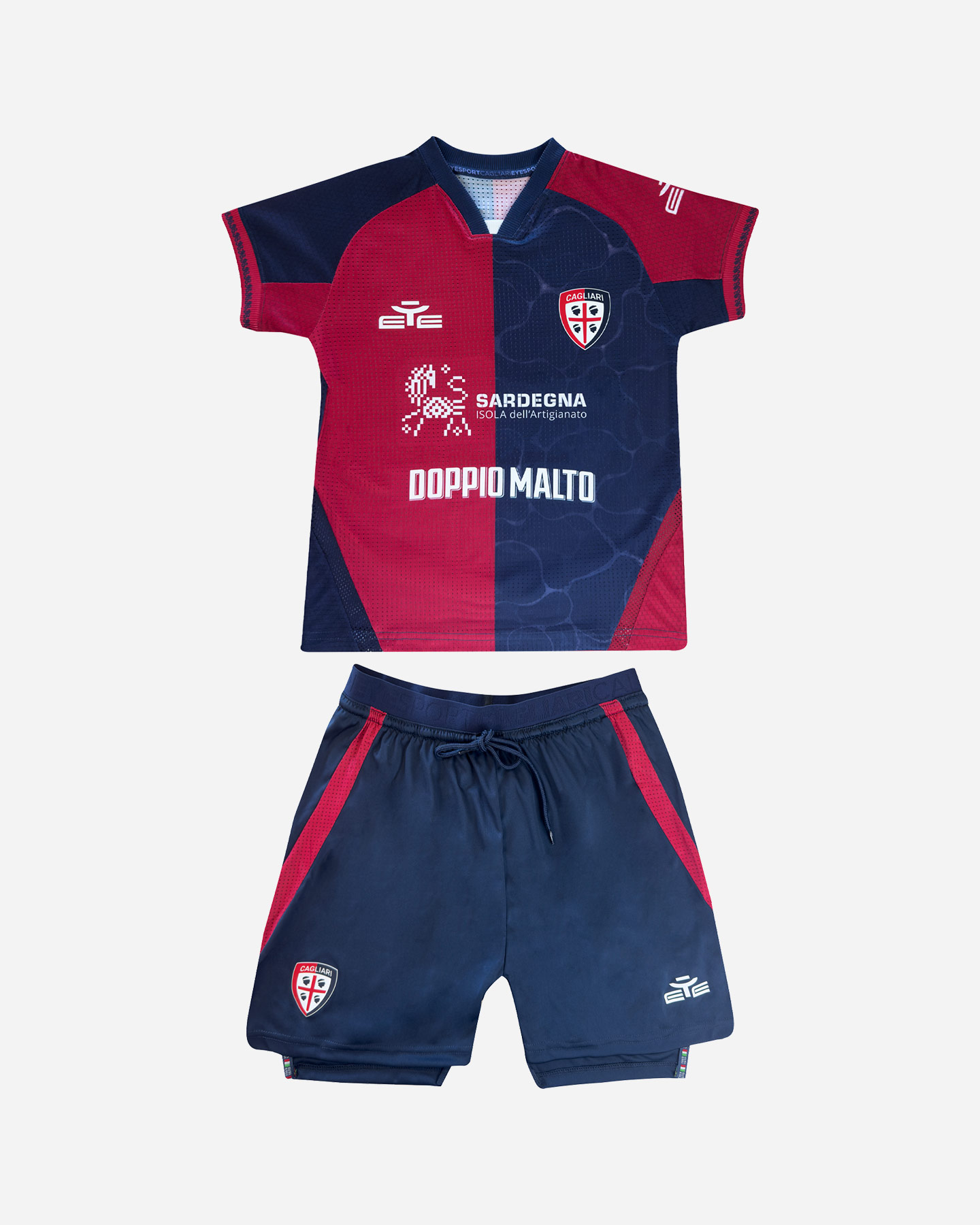 Abbigliamento calcio ufficiale EYE CAGLIARI HOME 25-26 JR - Color mix - 0 | Cisalfa Sport