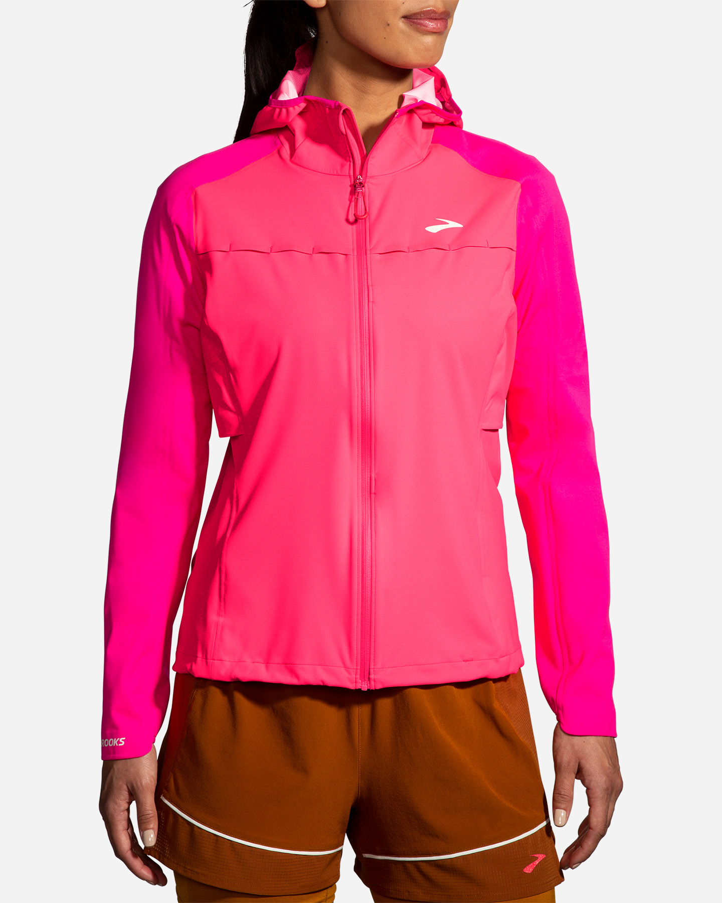 Giacca running BROOKS HIGH POINT WP W - Rosa - 1 | Cisalfa Sport
