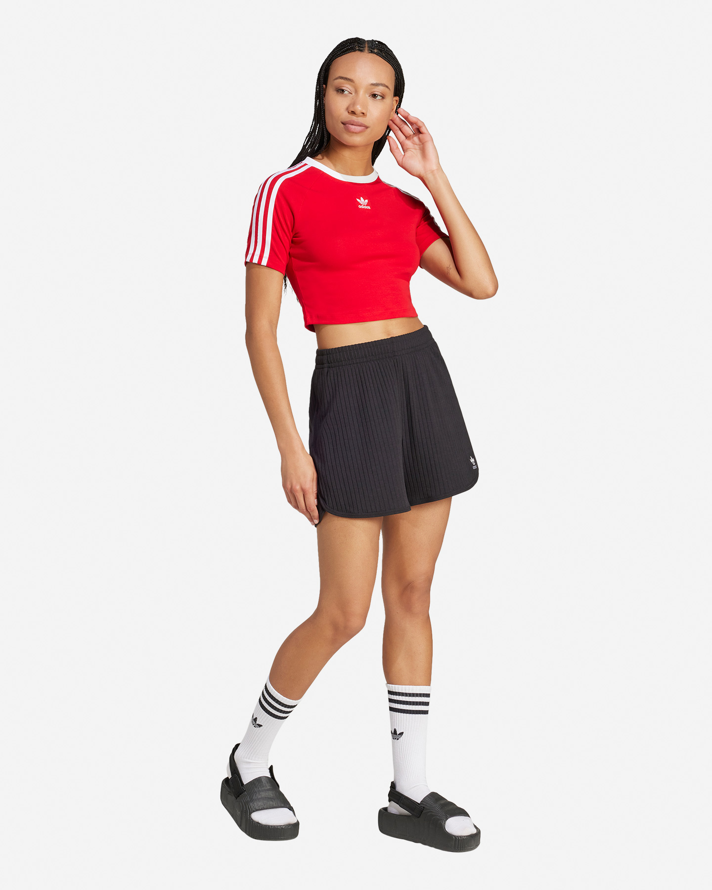 T-shirt ADIDAS 3STRIPES W - Rosso - 3 | Cisalfa Sport