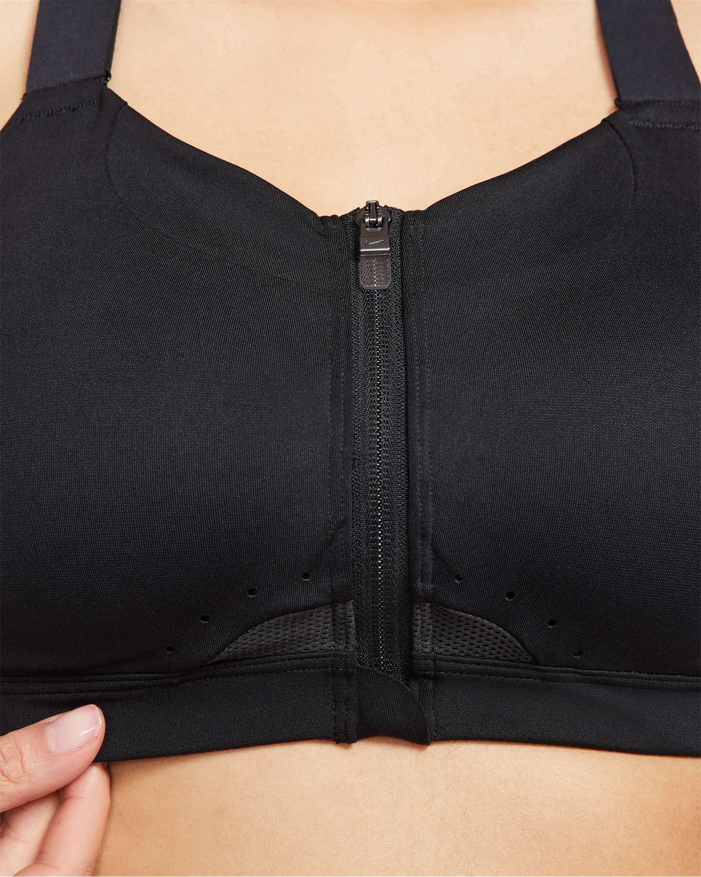 Reggiseno NIKE DRI FIT ALPHA ZIPFRONT W - Nero - 2 | Cisalfa Sport
