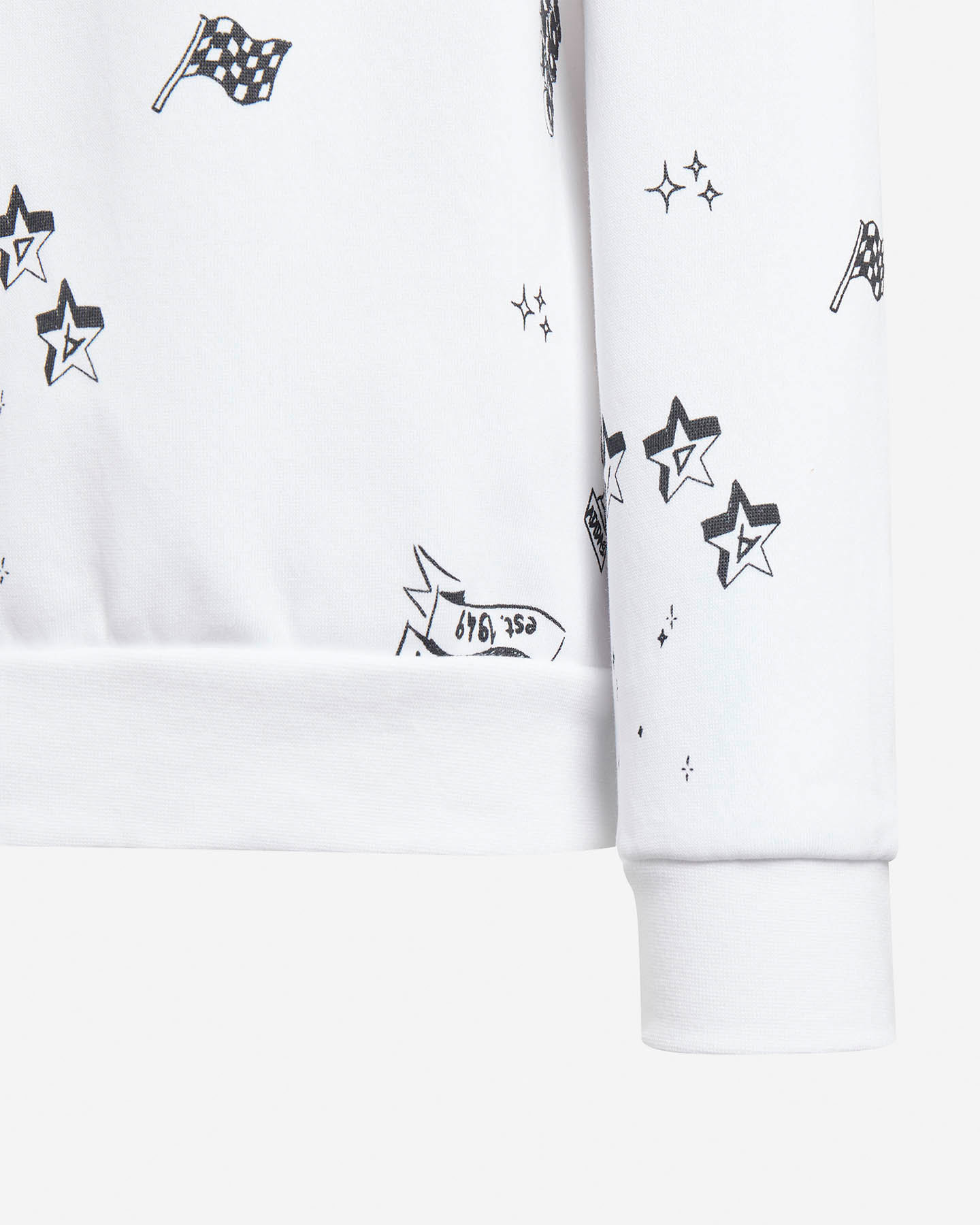 Felpa ADIDAS ALL OVER JR - Bianco - 4 | Cisalfa Sport