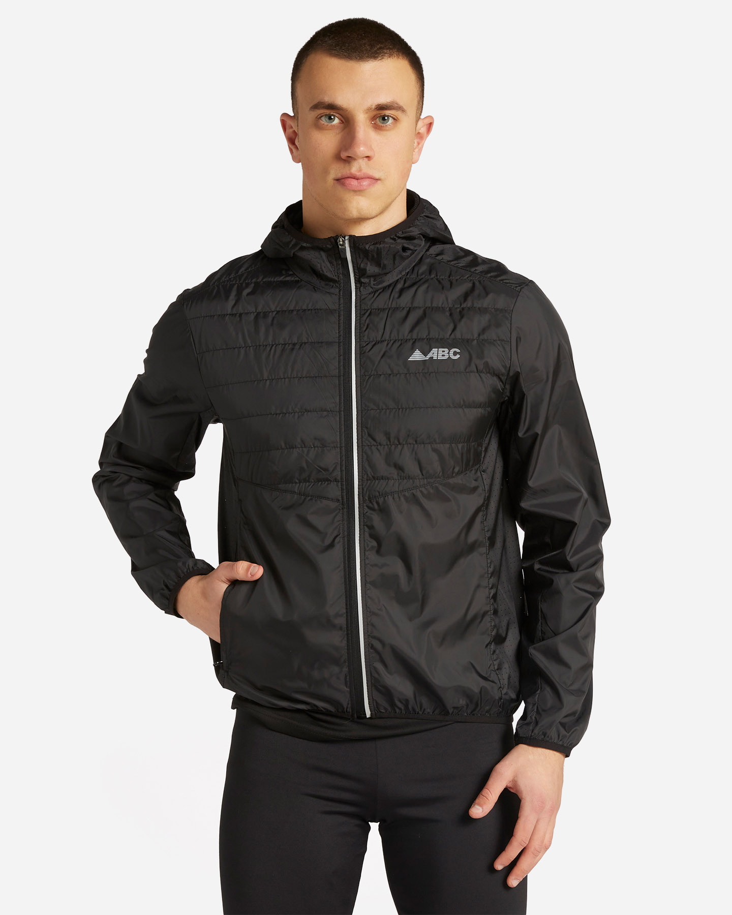 Giacca running ABC RUN FULLZIP M - Nero - 0 | Cisalfa Sport