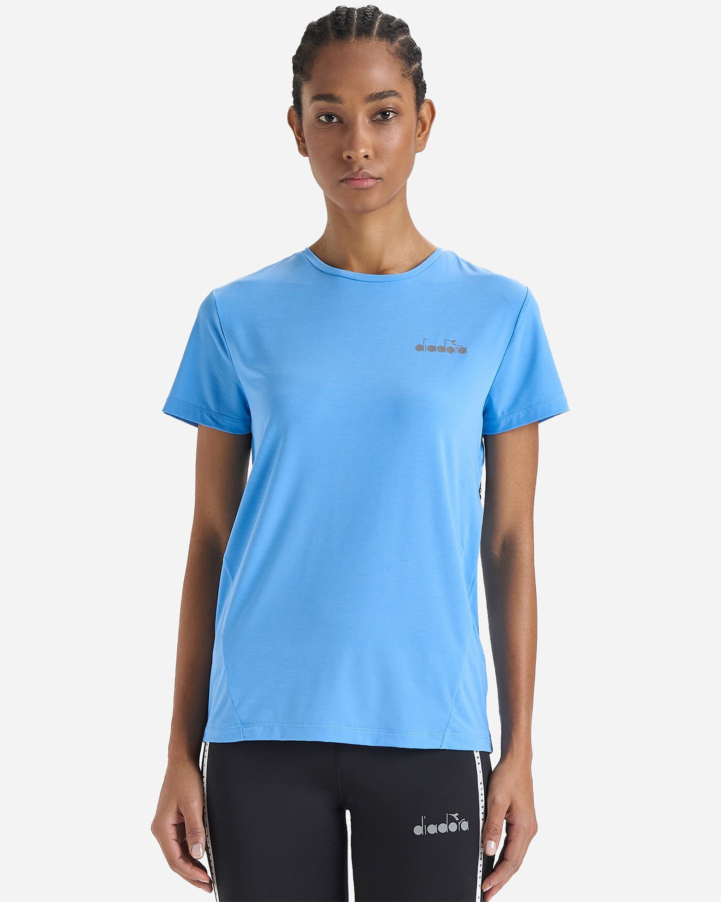 T-shirt running DIADORA BE ONE W - Blu - 1 | Cisalfa Sport