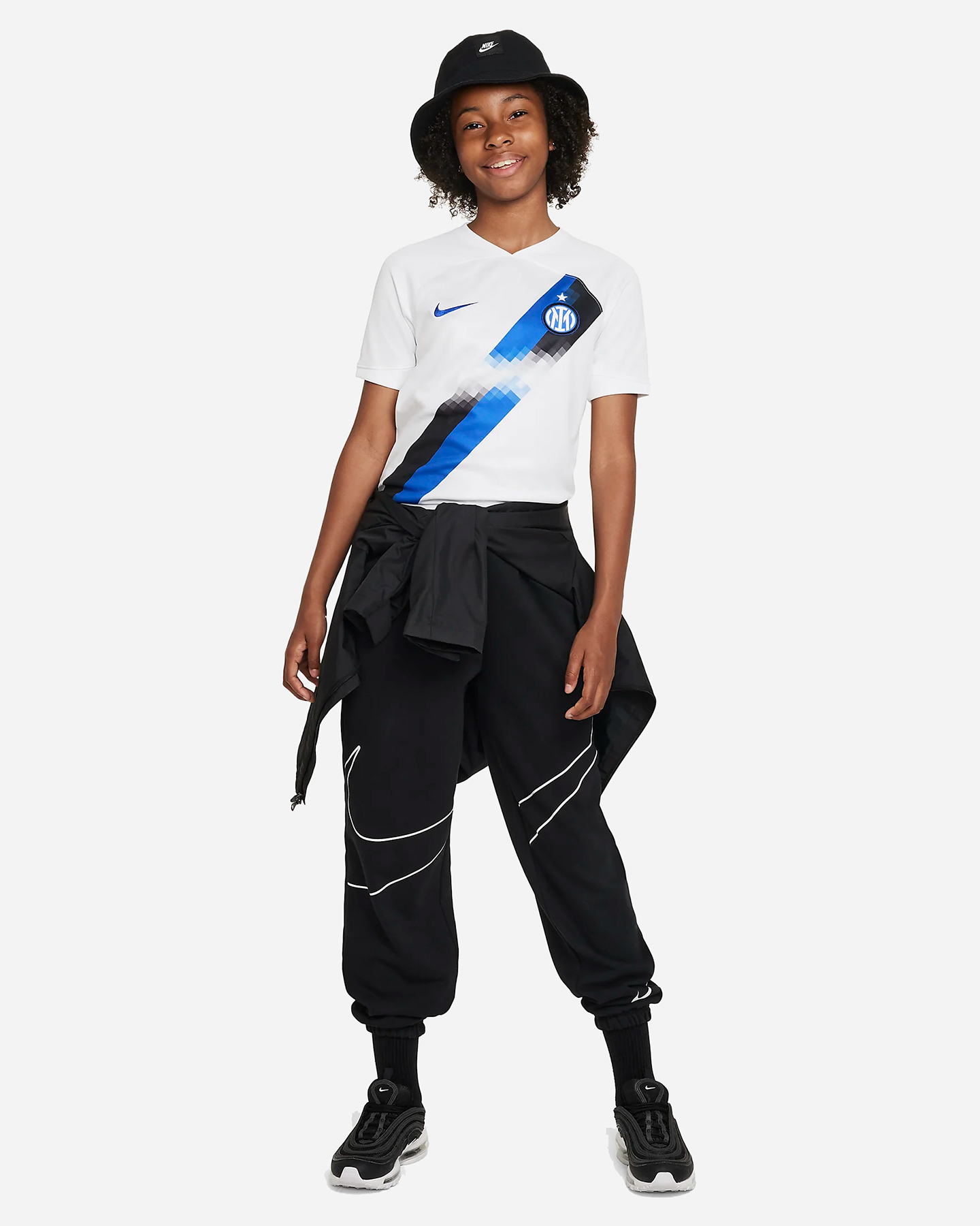 Maglia calcio ufficiale NIKE DRI FIT INTER AWAY 23-24 JR - Bianco - 4 | Cisalfa Sport
