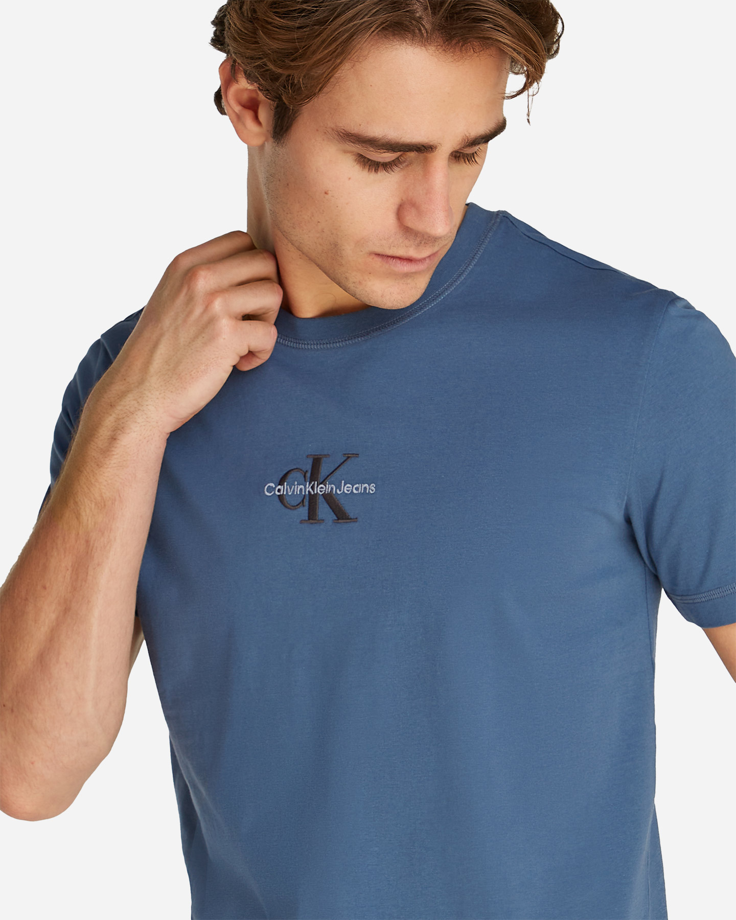 T-shirt CALVIN KLEIN JEANS MONOLOGO M - Blu - 5 | Cisalfa Sport