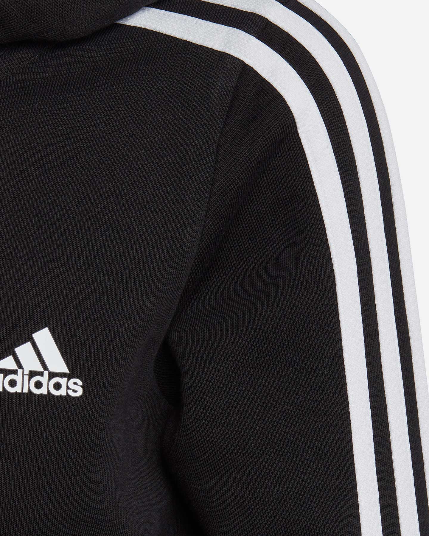 Felpa ADIDAS ESSENTIAL 3STRIPES JR - Nero - 3 | Cisalfa Sport