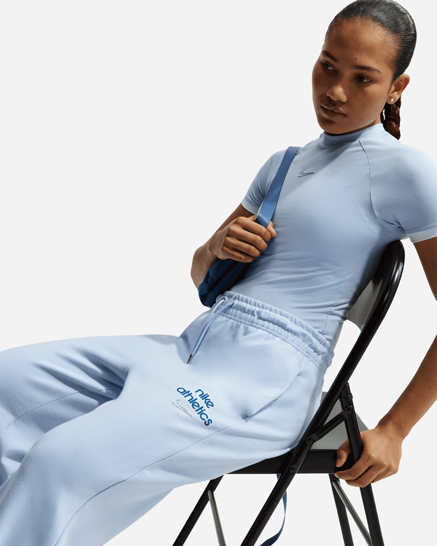 Pantalone NIKE STRAIGHT GYM LIFE W - Azzurro - 5 | Cisalfa Sport