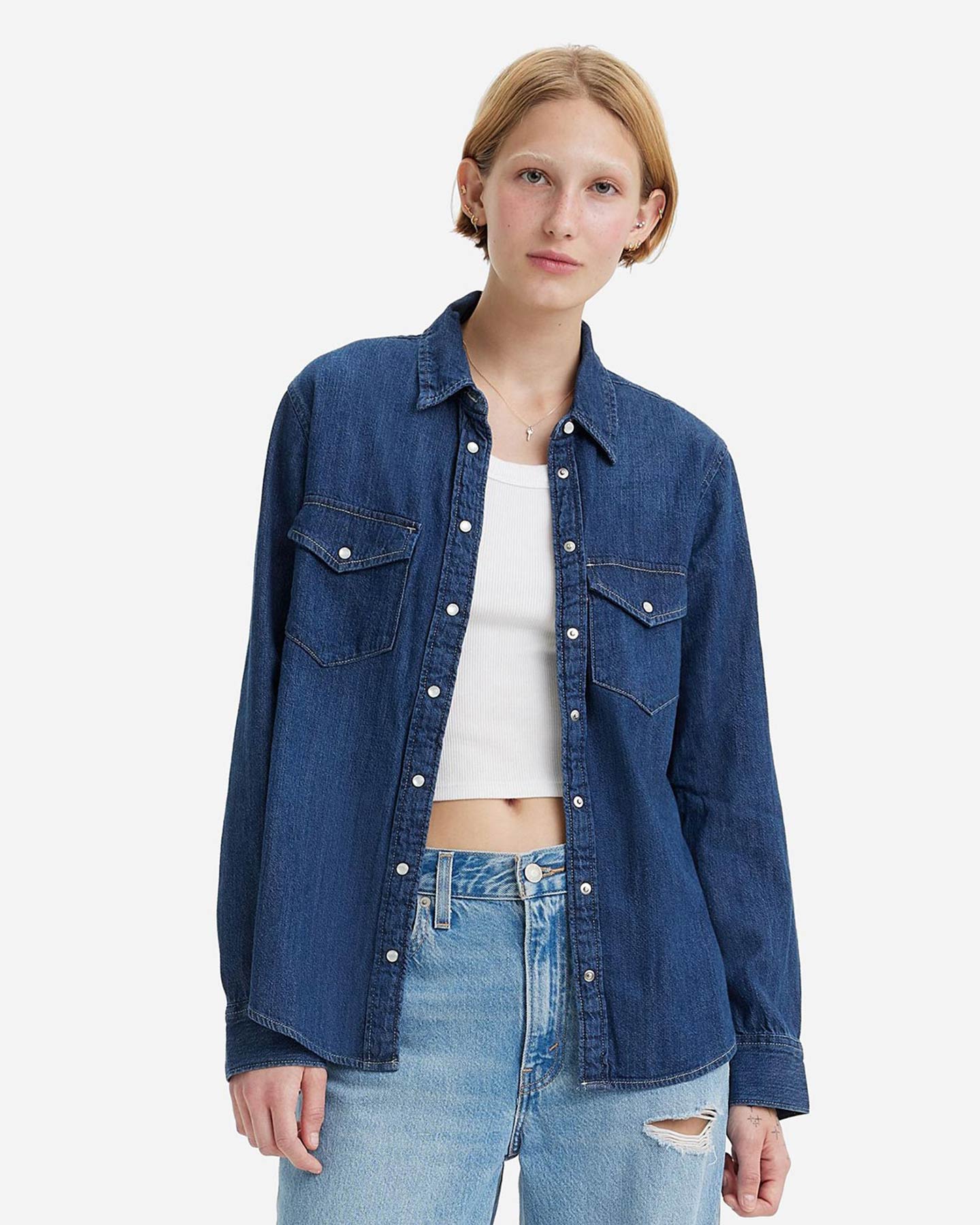 Camicia LEVI'S ESSENTIAL WESTERN W - Denim - 0 | Cisalfa Sport