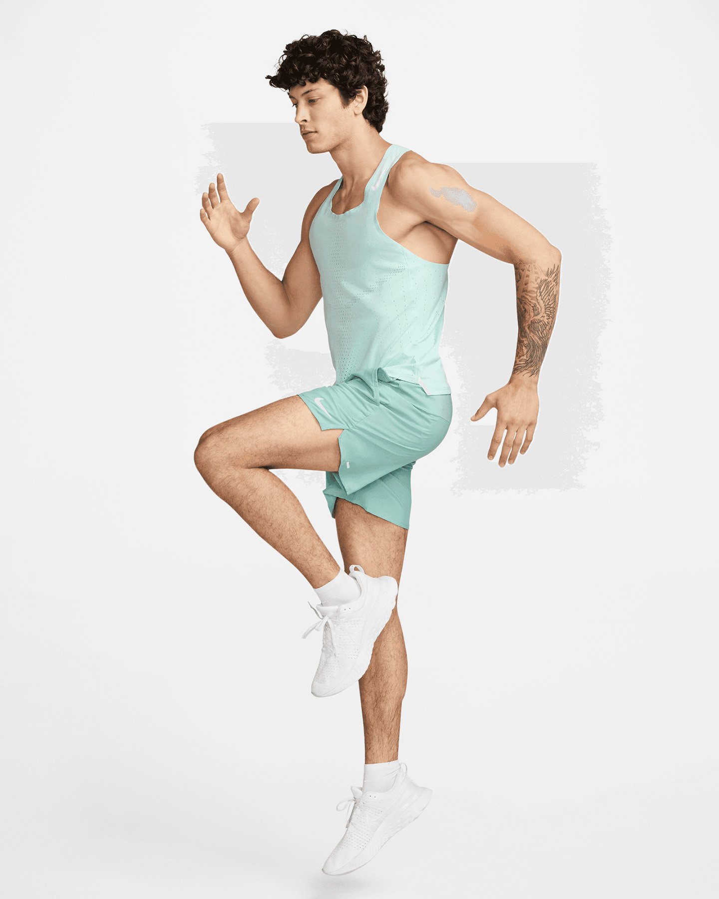 Canotta running NIKE DRI FIT M - Bianco - 5 | Cisalfa Sport