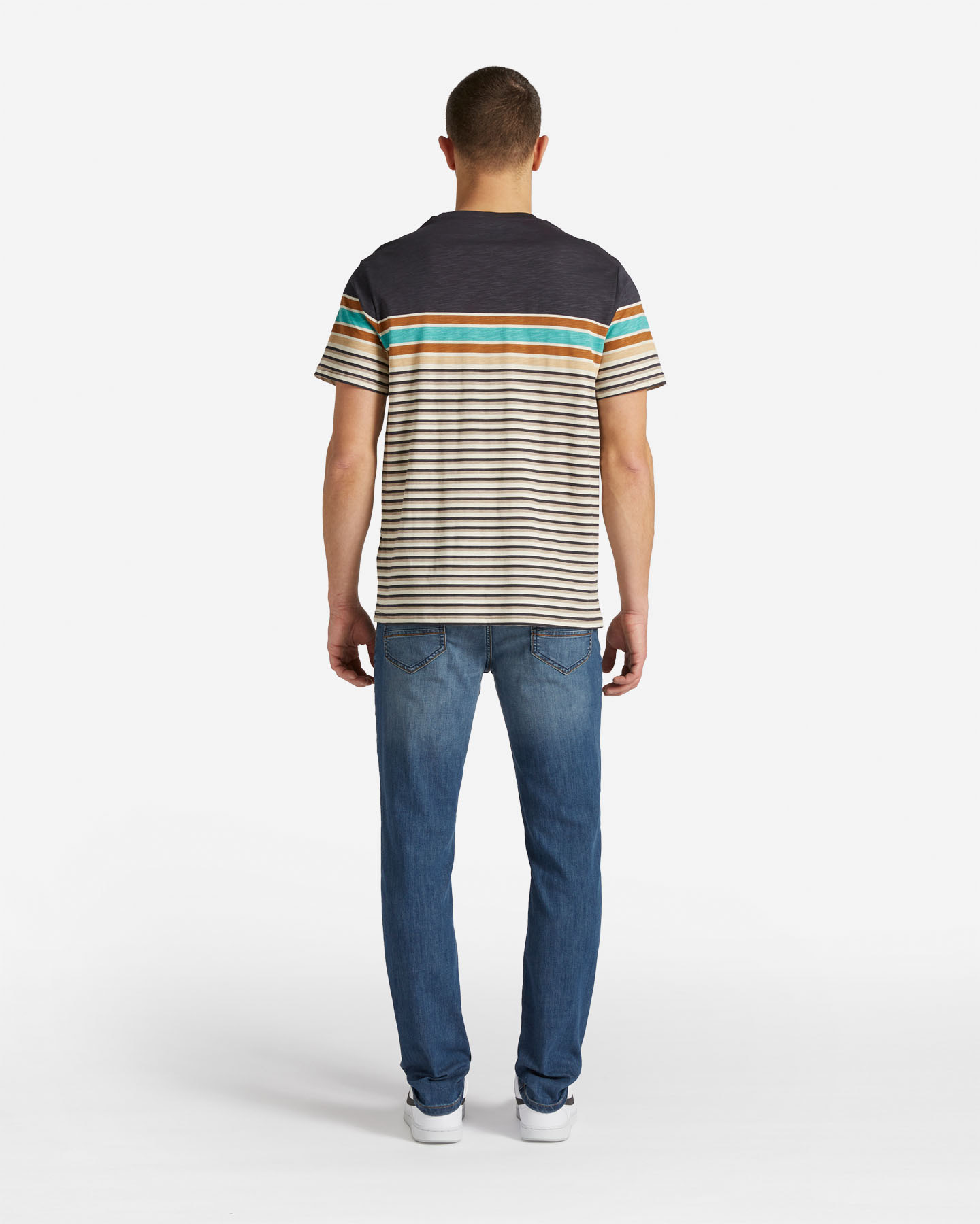 T-shirt MISTRAL STRIPED M - Blu - 2 | Cisalfa Sport