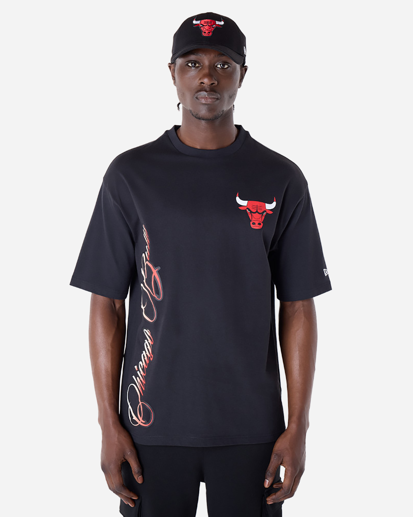 T shirt nba NEW ERA FONT GRAPHIC BULLS M - Nero - 0 | Cisalfa Sport