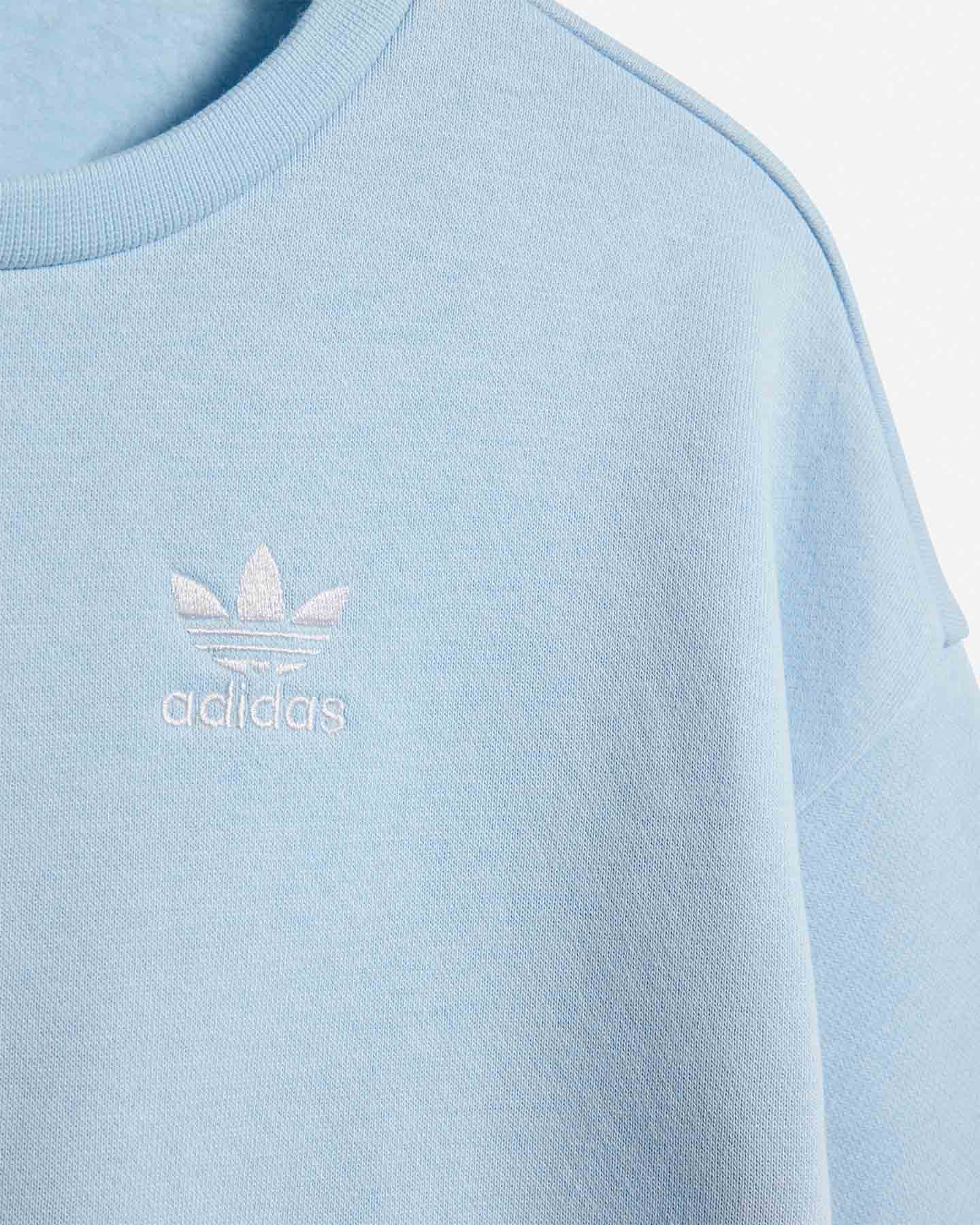 Tuta ADIDAS LOOSE CREW JOGGER JR - Azzurro - 4 | Cisalfa Sport