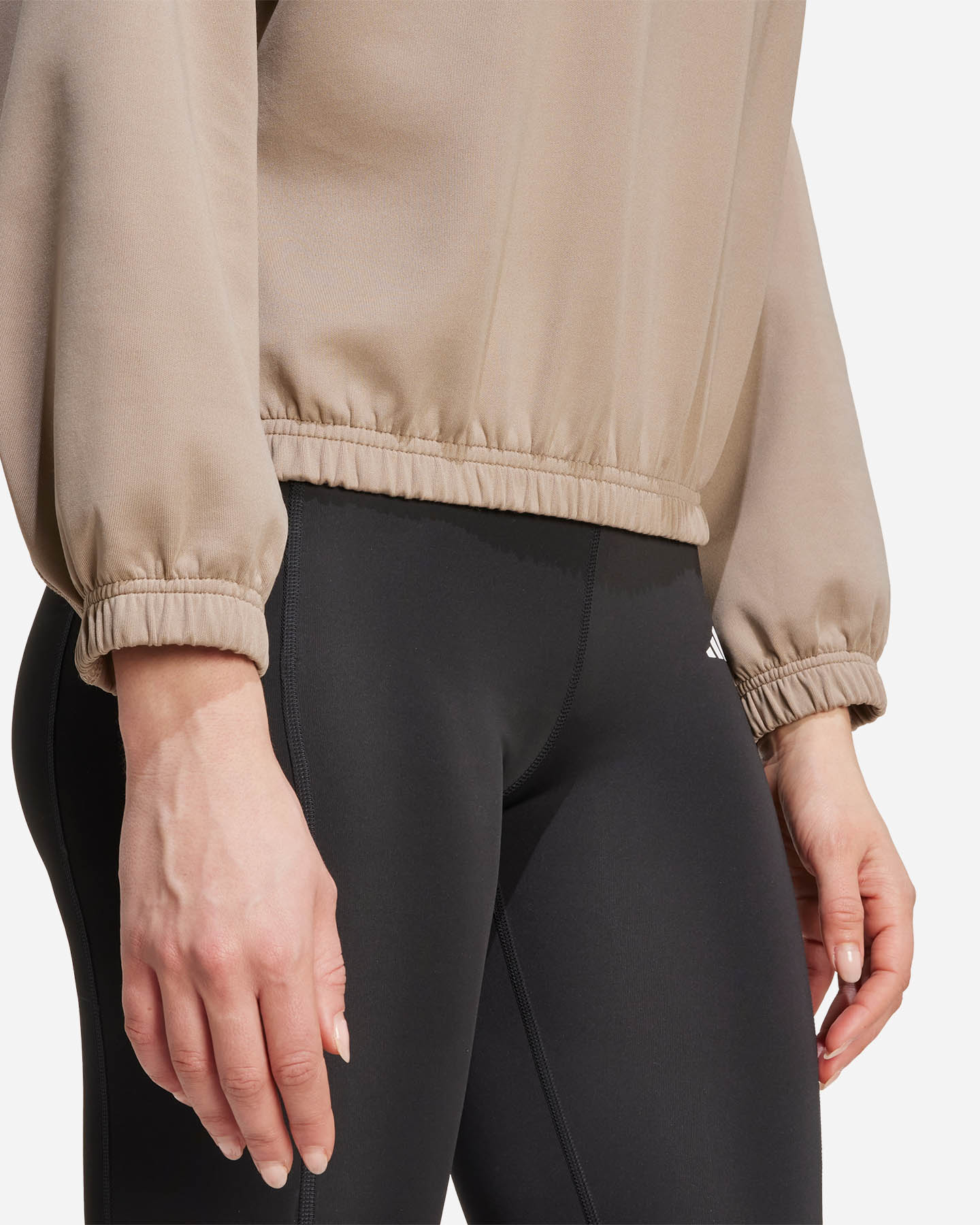 Felpa training ADIDAS YOGA CREW COVER-UP W - Marrone - 5 | Cisalfa Sport