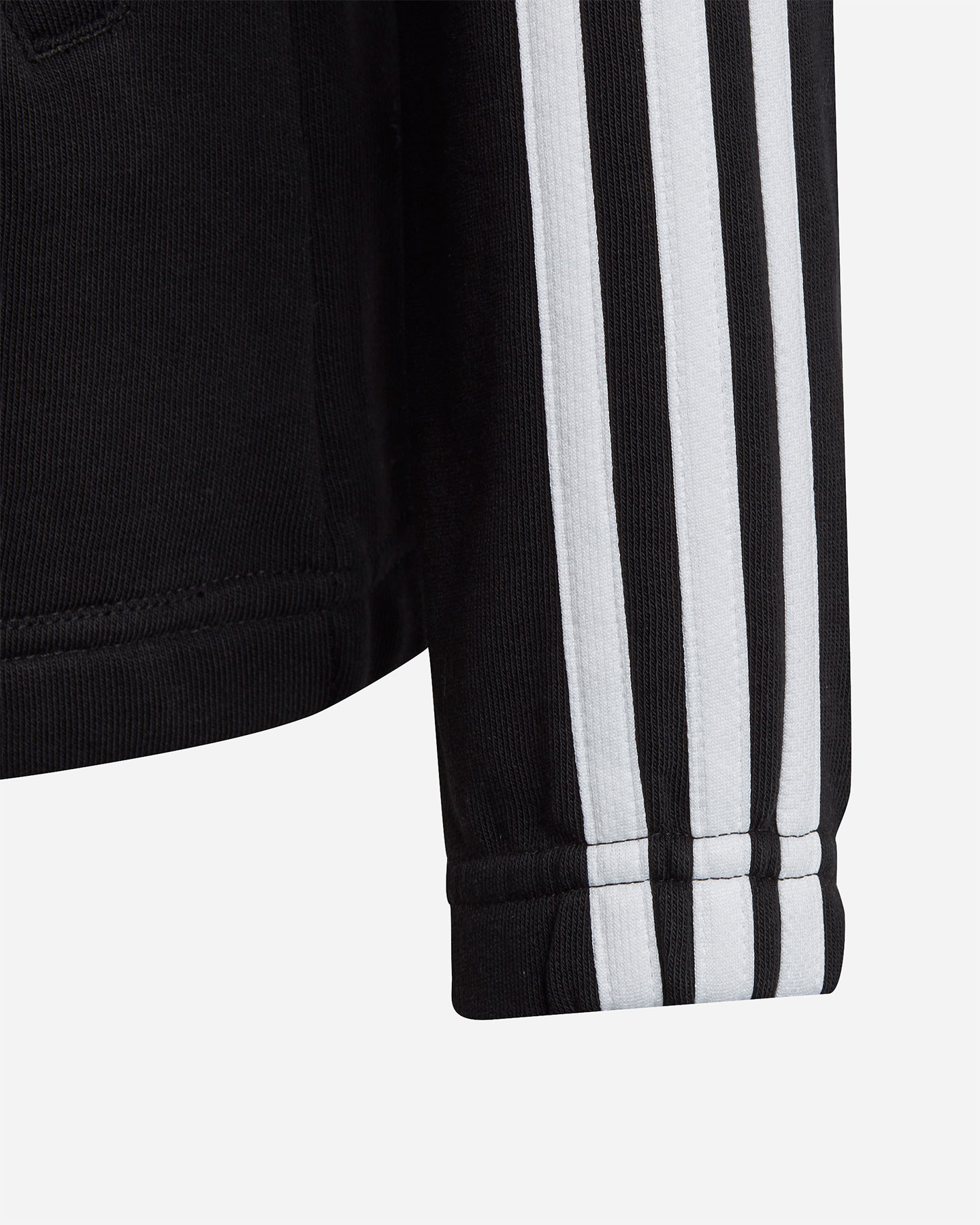 Felpa ADIDAS ESSENTIAL 3STRIPES JR - Nero - 4 | Cisalfa Sport