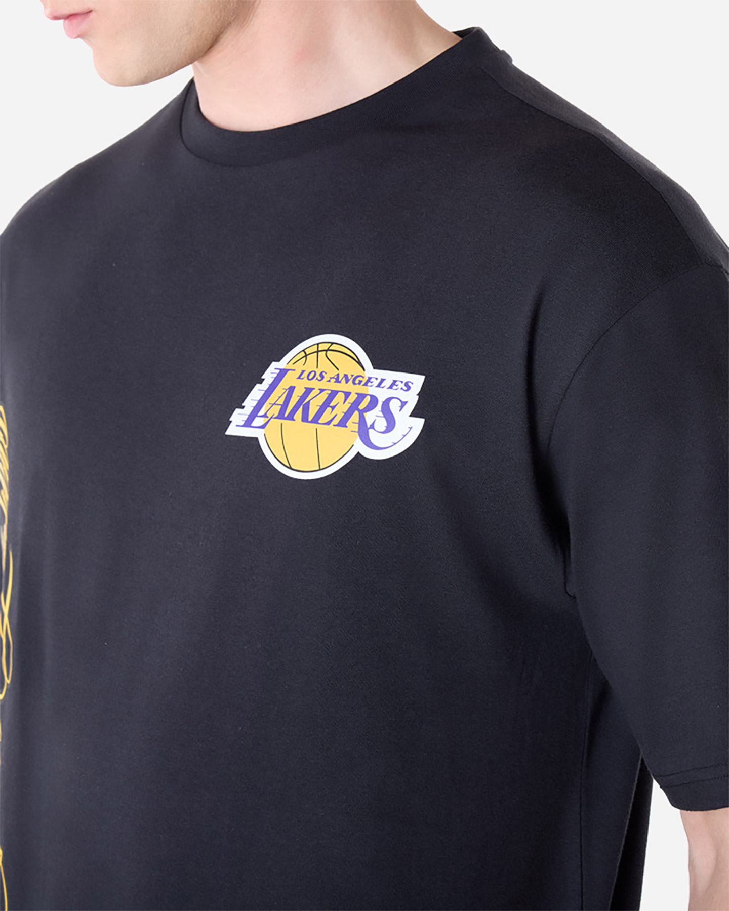 Abbigliamento basket NEW ERA FONT GRAPHIC LAKERS M - Nero - 2 | Cisalfa Sport