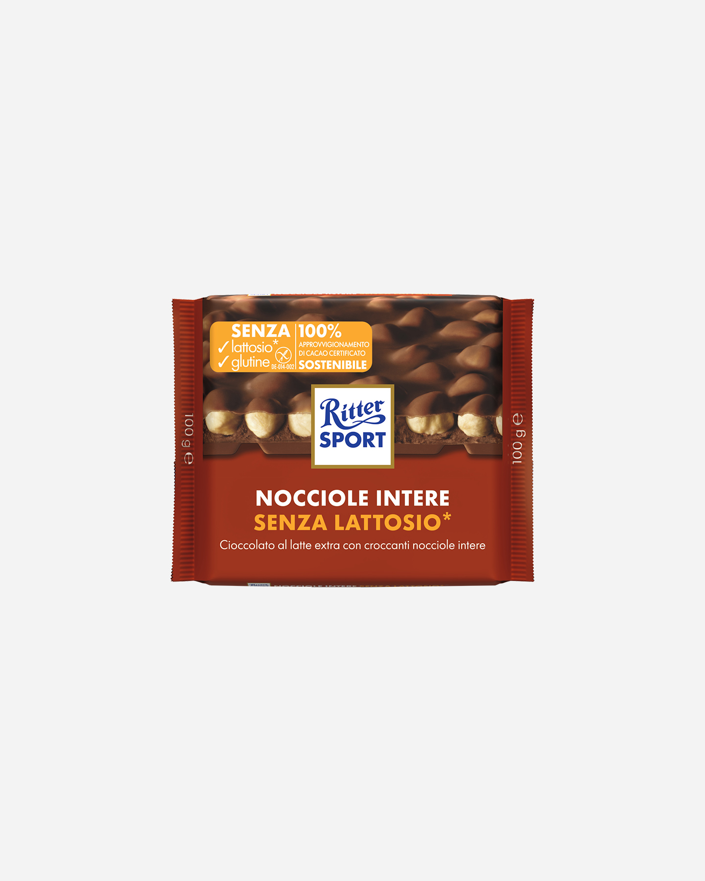 Tavoletta RITTER SPORT NOCCIOLE INTERE SENZA LATTOSIO  - Marrone - 0 | Cisalfa Sport