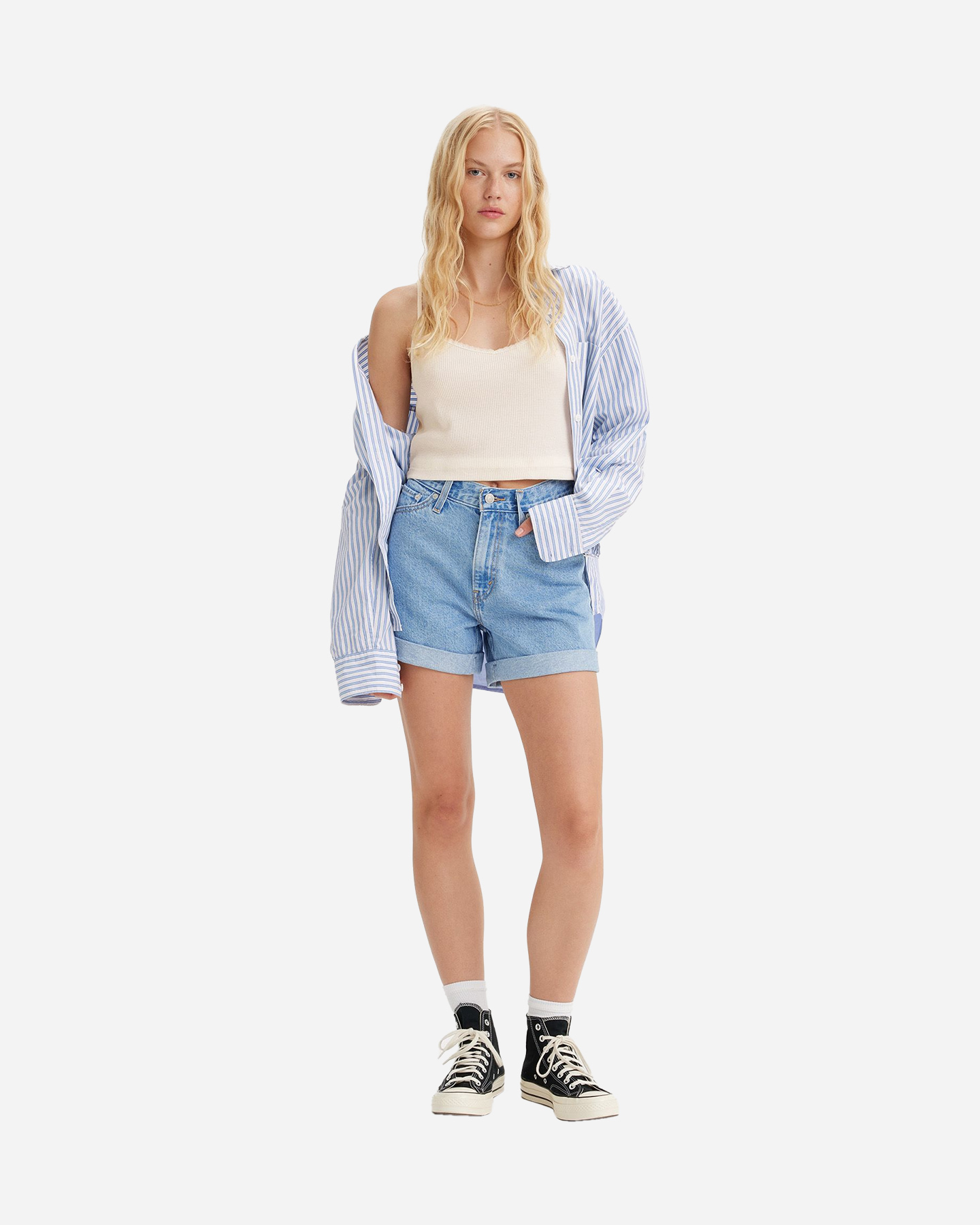 Jeans LEVI'S ROLLED 80S MOM W - Blu - 3 | Cisalfa Sport