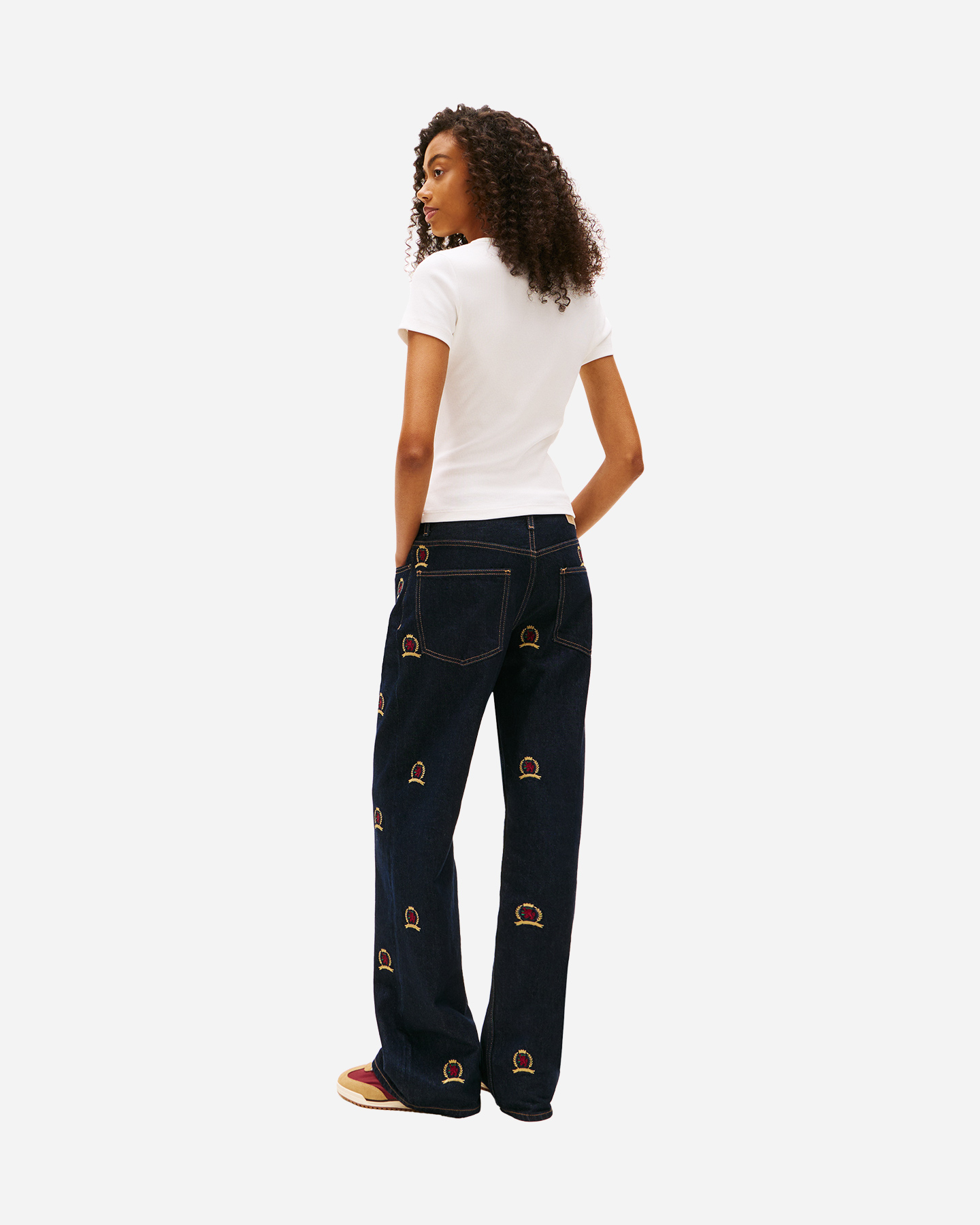 T-shirt TOMMY HILFIGER RIB BADGE W - Bianco - 3 | Cisalfa Sport