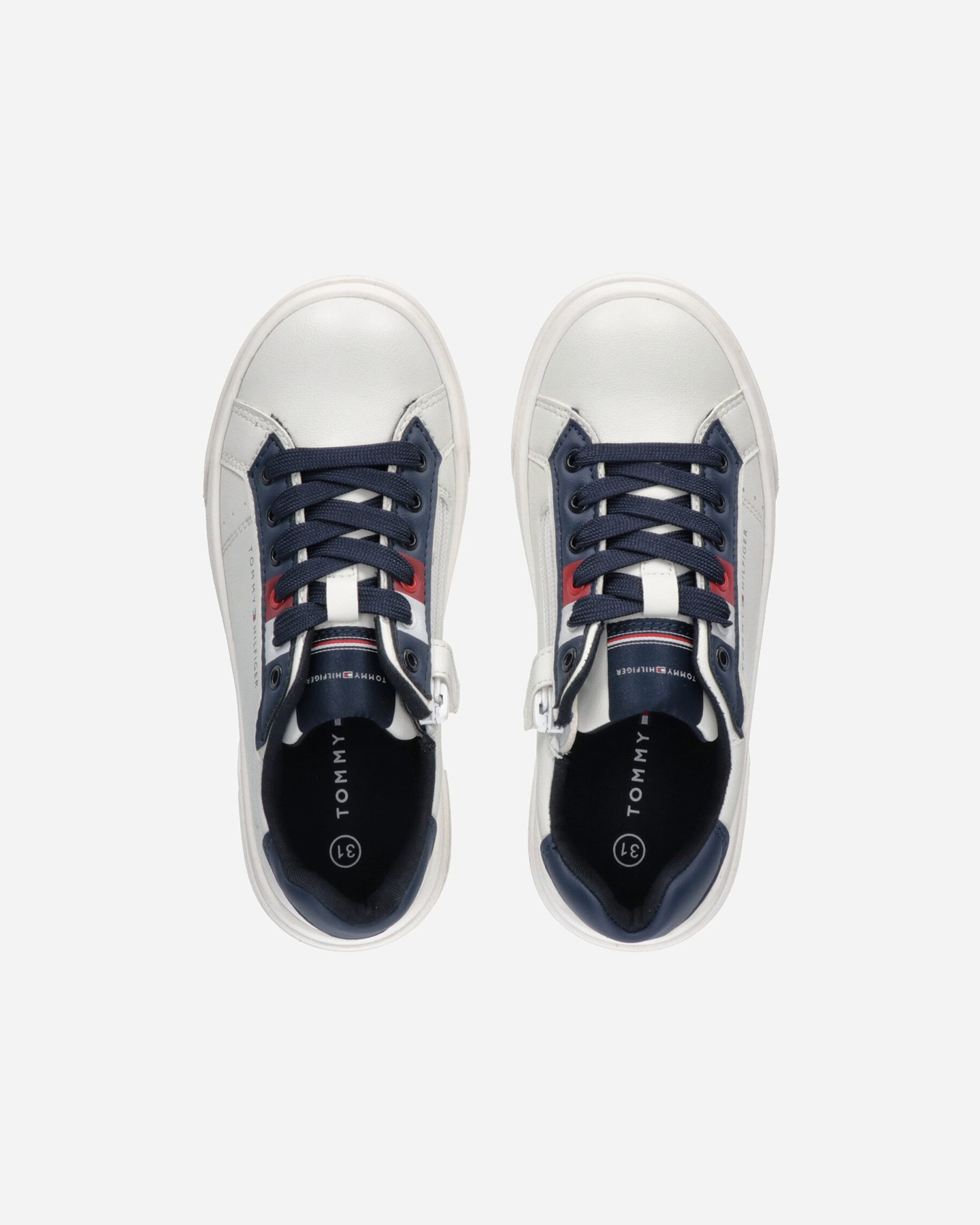 Scarpe sneakers TOMMY HILFIGER JAROBI J LOW GS JR - Bianco - 3 | Cisalfa Sport