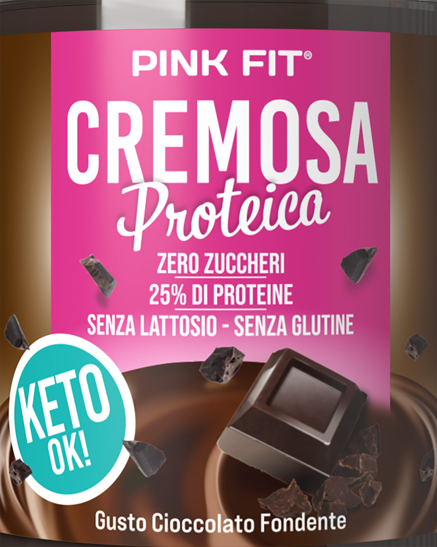Alimento proteico PROACTION CREMA CIOCCOLATO FONDENTE 300 G  - Rosa - 1 | Cisalfa Sport