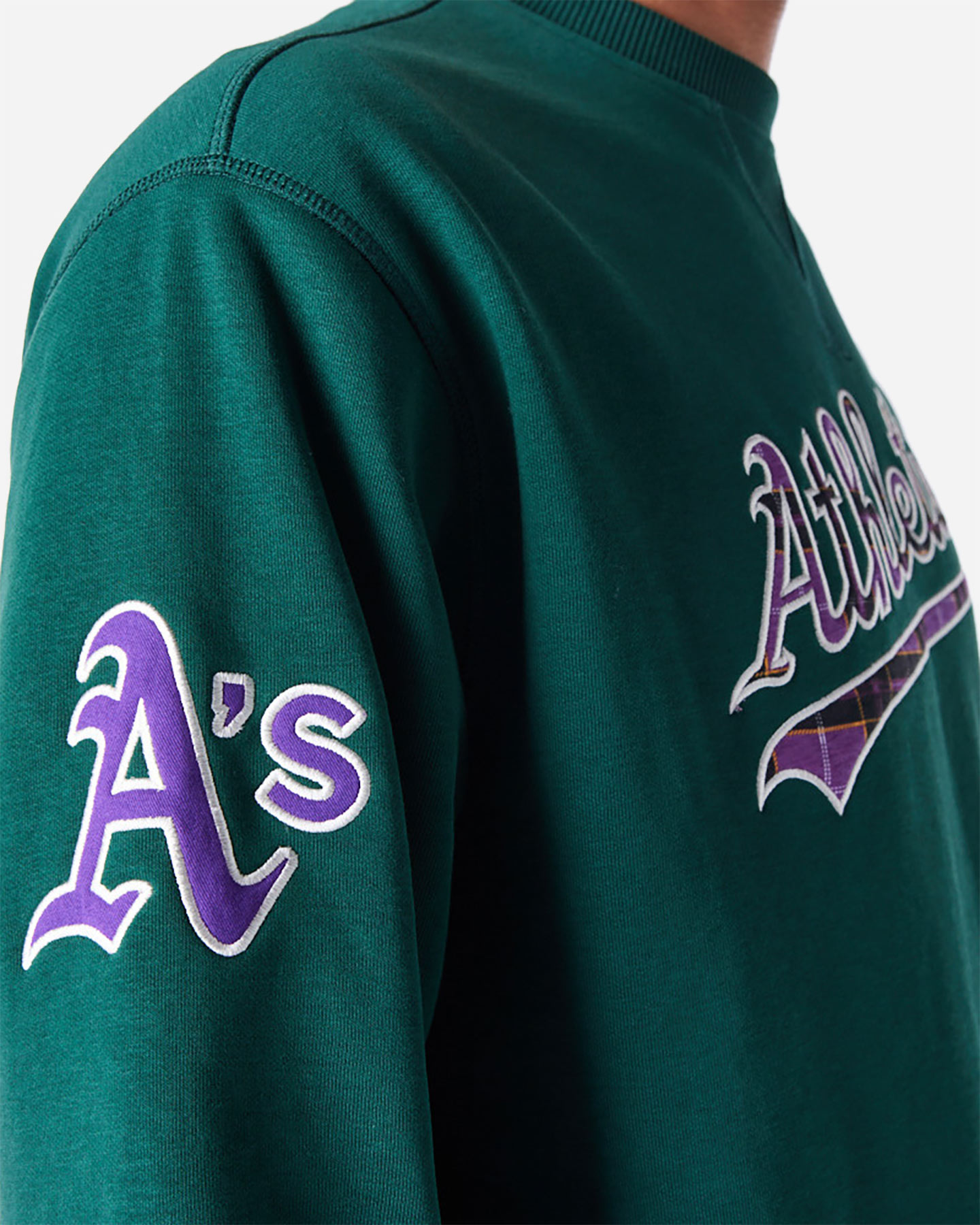 Felpa NEW ERA FLC MLB TARTAN INFILL LA DODG MARRONE M - Verde - 3 | Cisalfa Sport