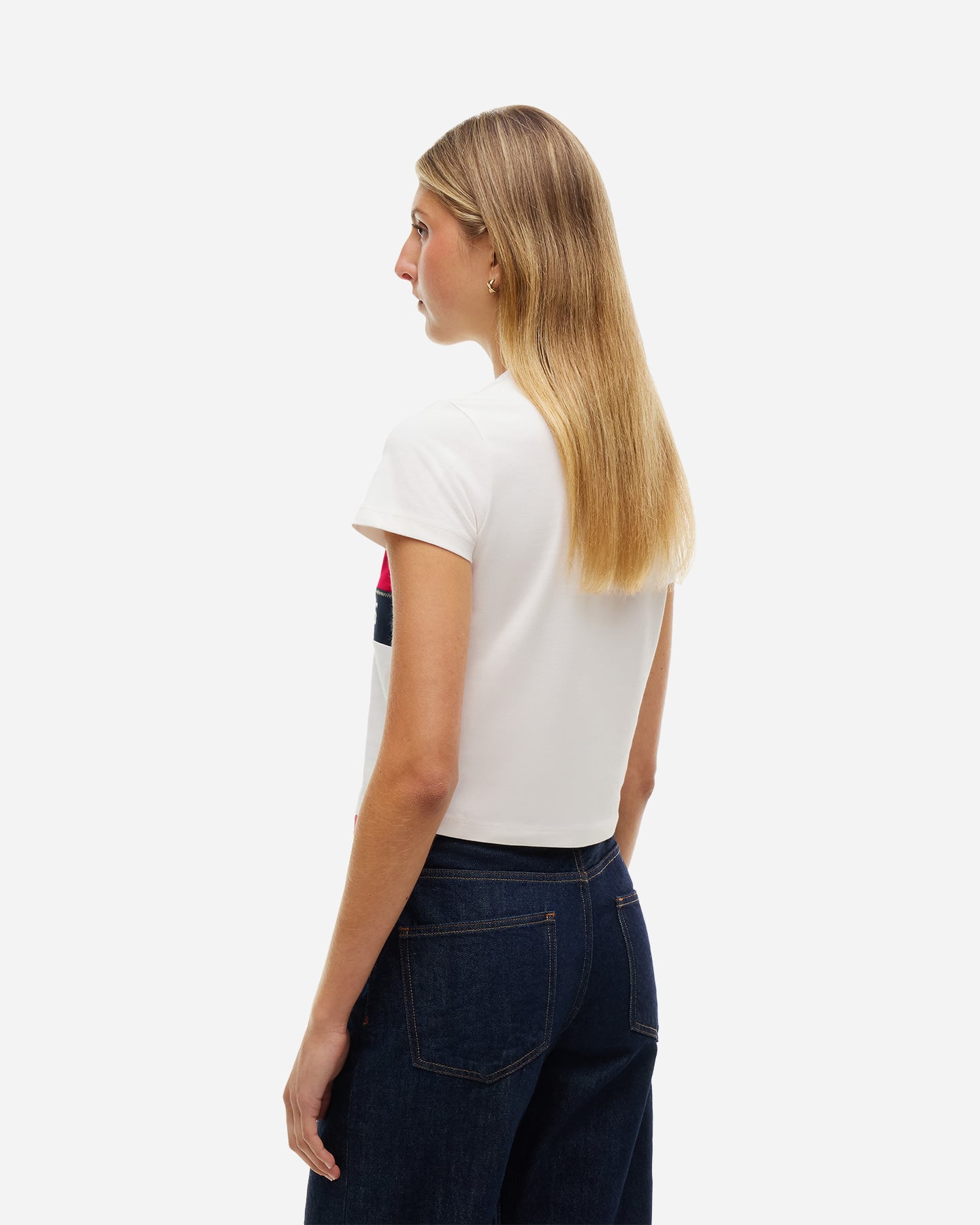 T-shirt TOMMY HILFIGER BOXY BIG FLAG W - Bianco - 3 | Cisalfa Sport