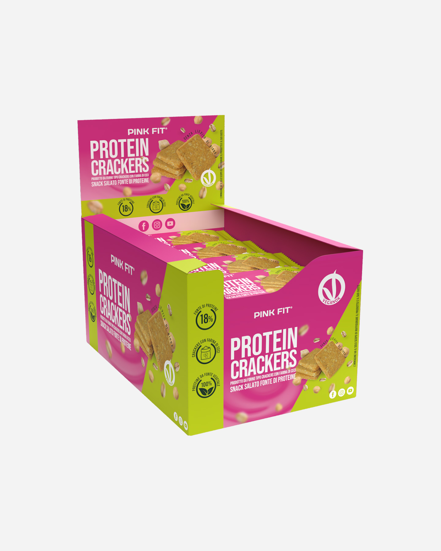 Energetico PROACTION CRACKERS PROTEIN 40 G  - Rosa - 1 | Cisalfa Sport