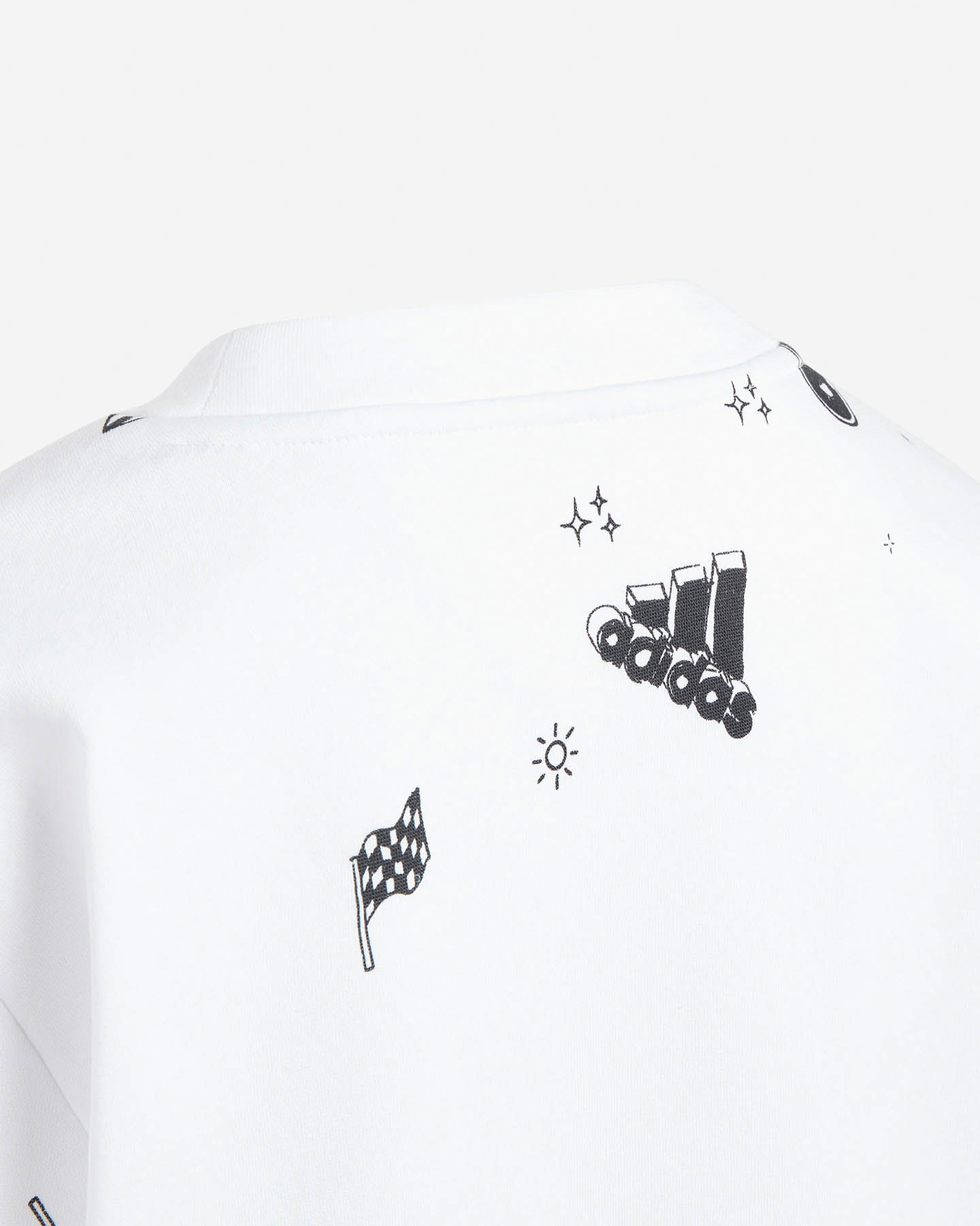 Felpa ADIDAS ALL OVER JR - Bianco - 2 | Cisalfa Sport