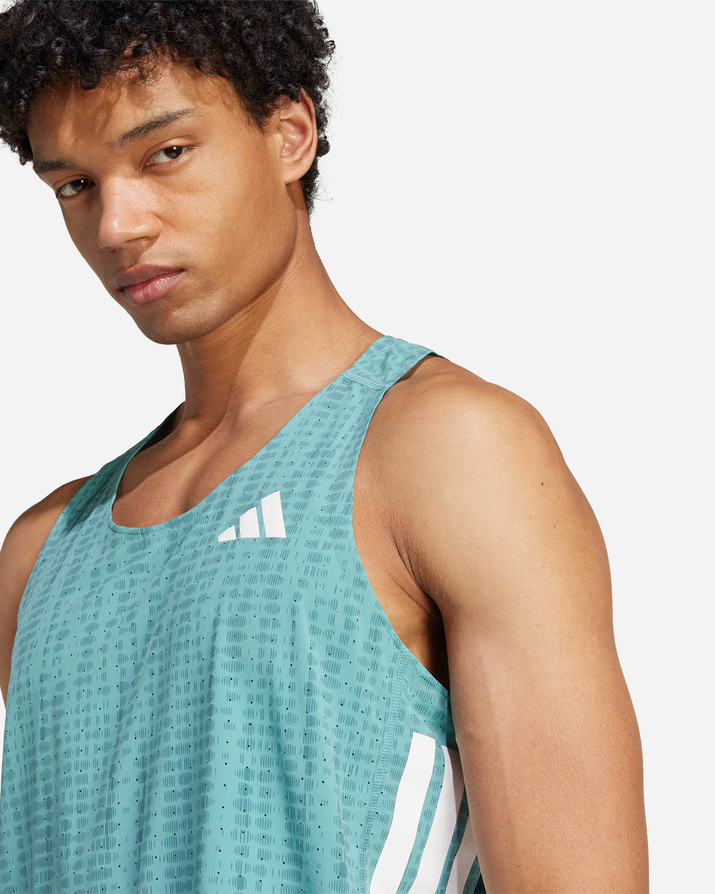 Canotta running ADIDAS ADIZERO M - Verde - 4 | Cisalfa Sport