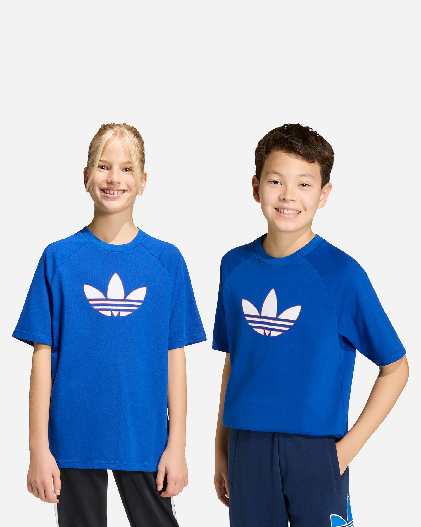 T-shirt ADIDAS GRAPHIC TREFOIL JR - Blu royal - 2 | Cisalfa Sport