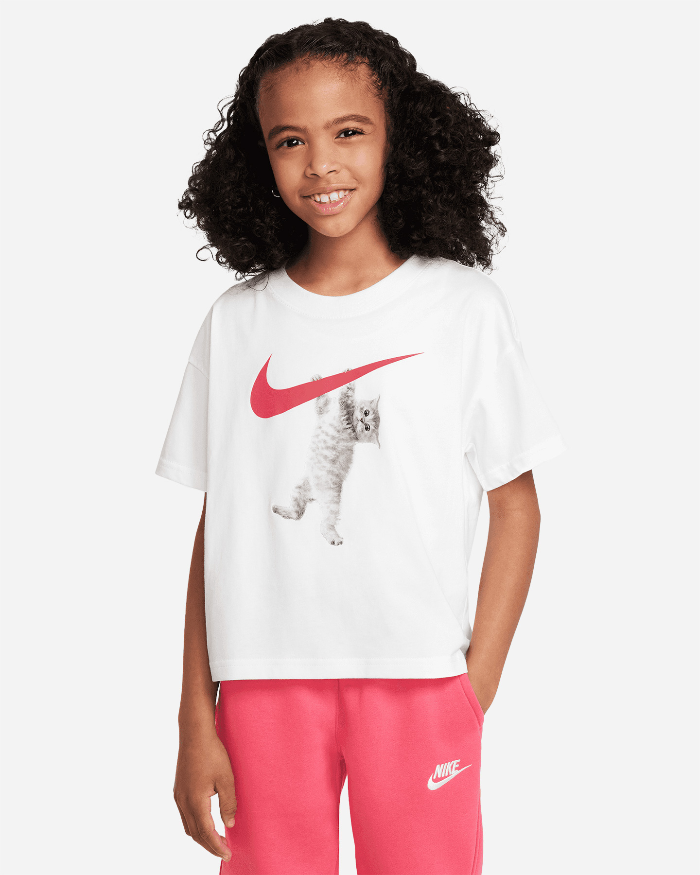 T-shirt NIKE BOXY KITTEN JR - Bianco - 0 | Cisalfa Sport