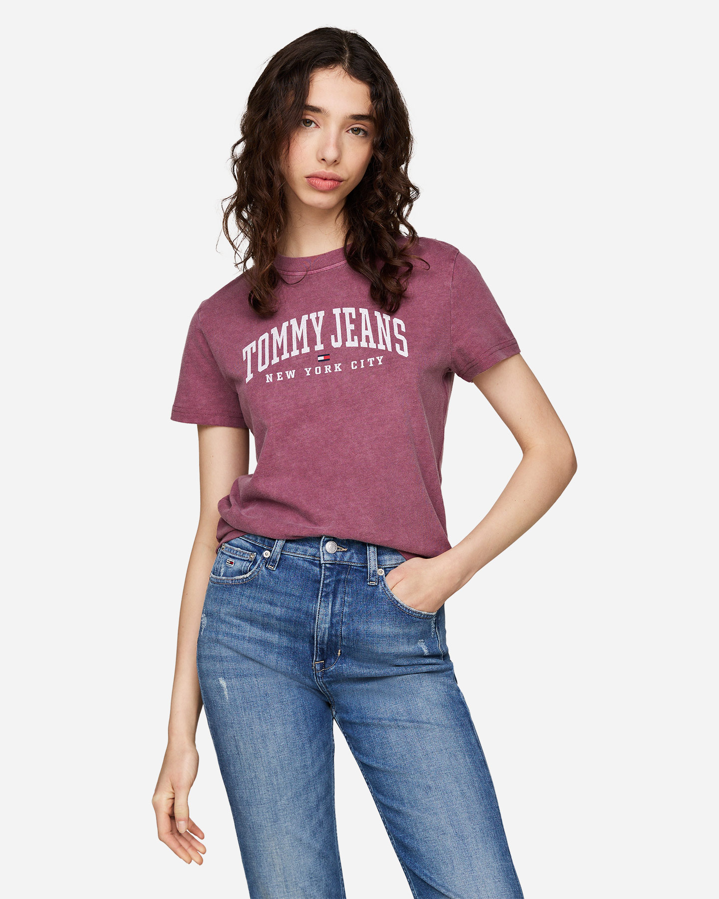 T-shirt TOMMY HILFIGER VARSITY RELAXED SLAVATO W - Marrone - 1 | Cisalfa Sport