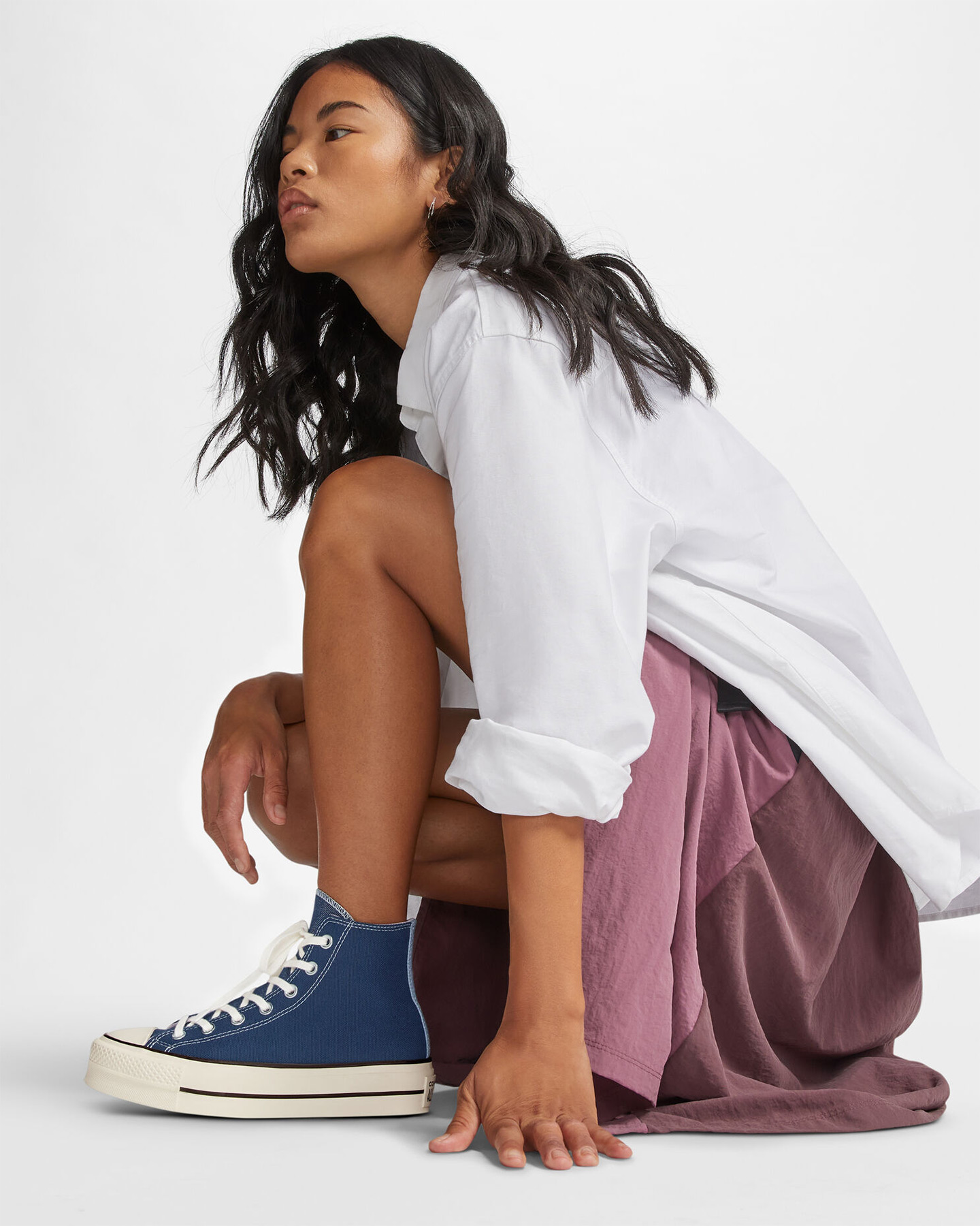 Scarpe sneakers CONVERSE CHUCK TAYLOR ALL STAR LIFT PLAT W - Blu Navy - 5 | Cisalfa Sport