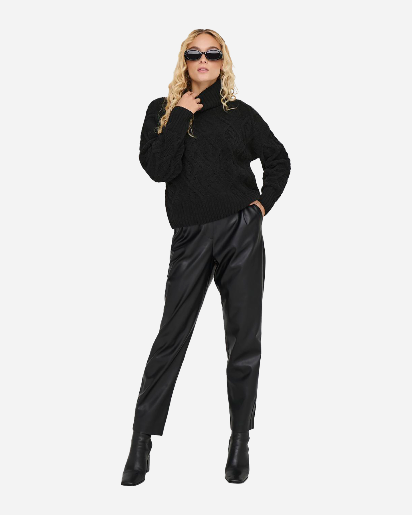 Maglione ONLY FLORA TRECCE W - Nero - 3 | Cisalfa Sport