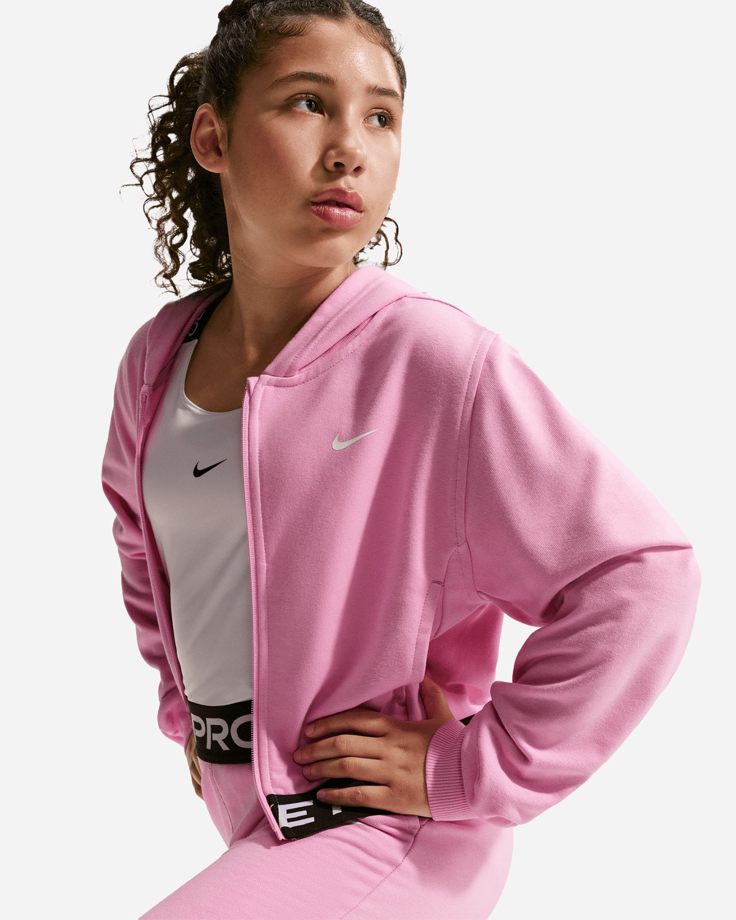 Felpa NIKE TAPE PRO RISE JR - Rosa - 5 | Cisalfa Sport