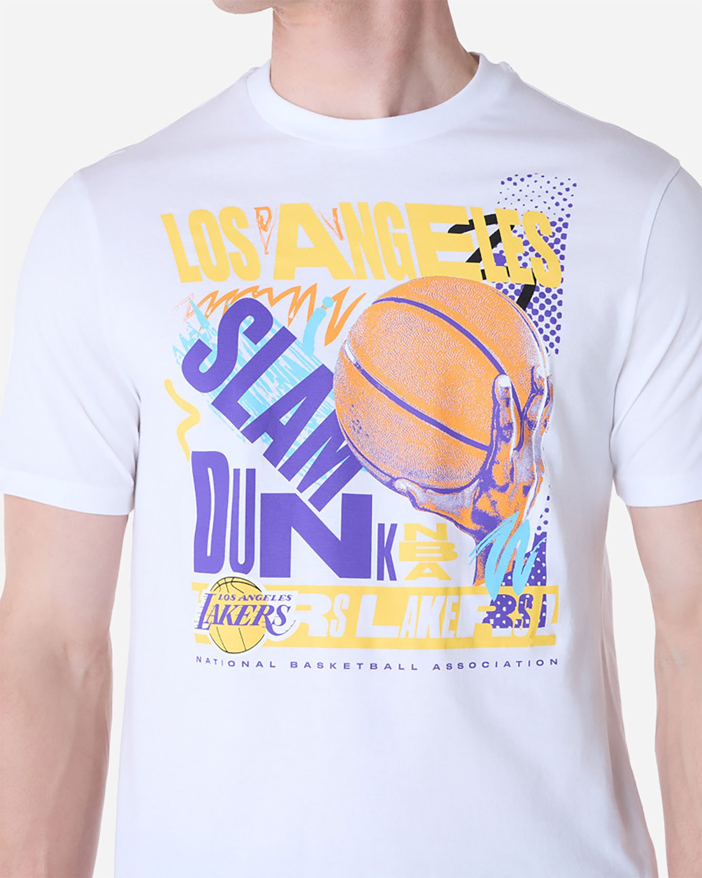 Abbigliamento basket NEW ERA FONT GRAPHIC LAKERS M - Bianco - 2 | Cisalfa Sport